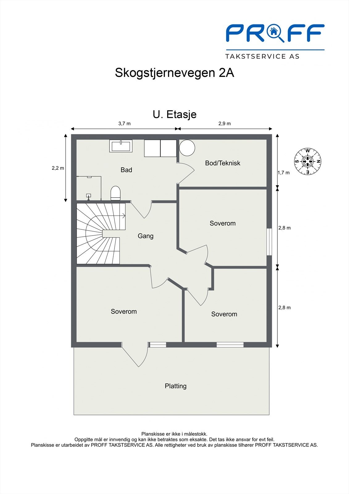 Planskisse underetasje Galleribilde