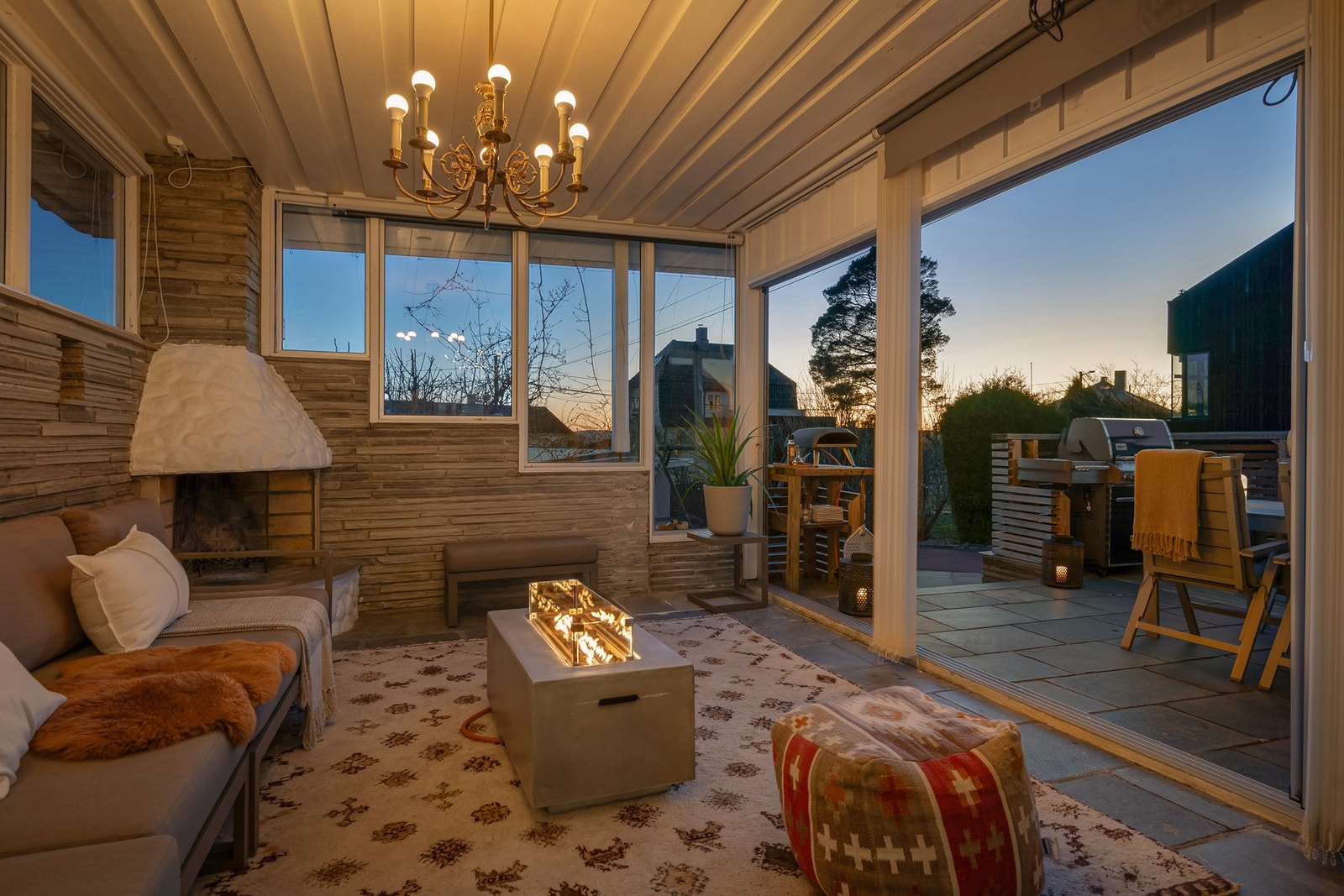 Her er det god plass til sittegrupper. Galleribilde