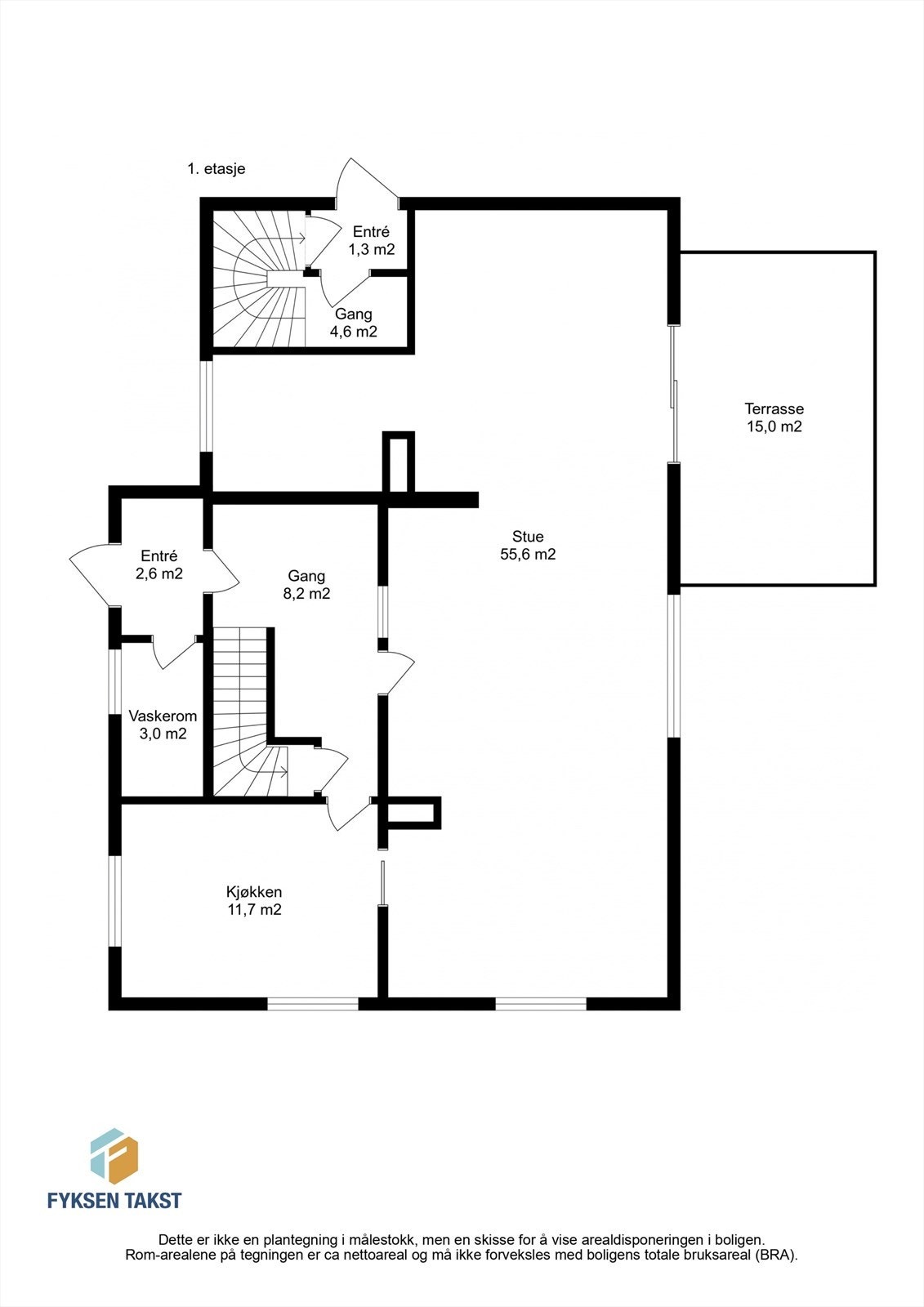 Planskisse 1 etasje Galleribilde