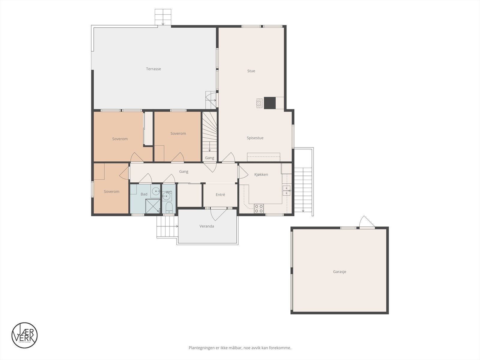 Plantegning hovedetasje Galleribilde