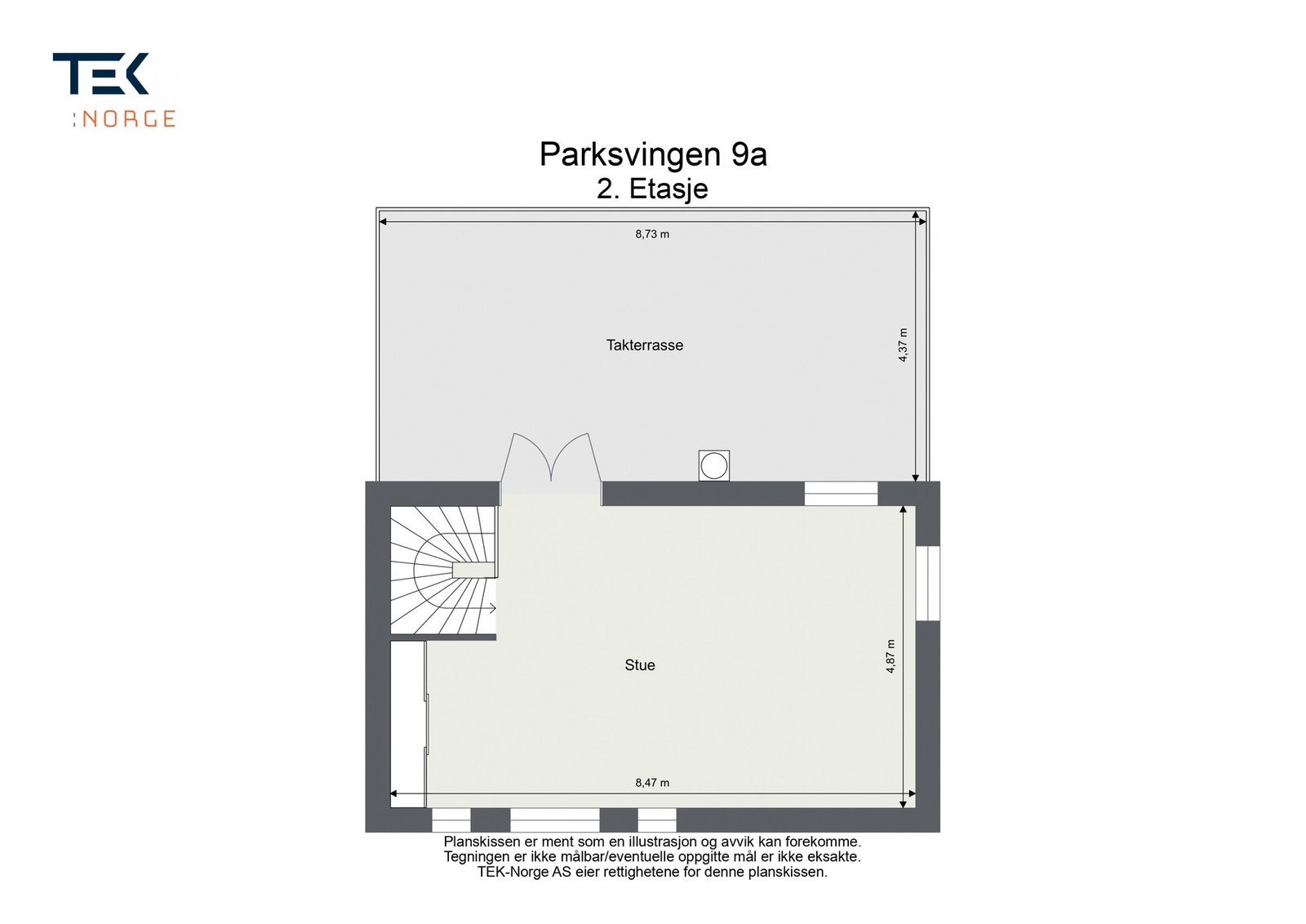 Plantegning 2. etasje Galleribilde