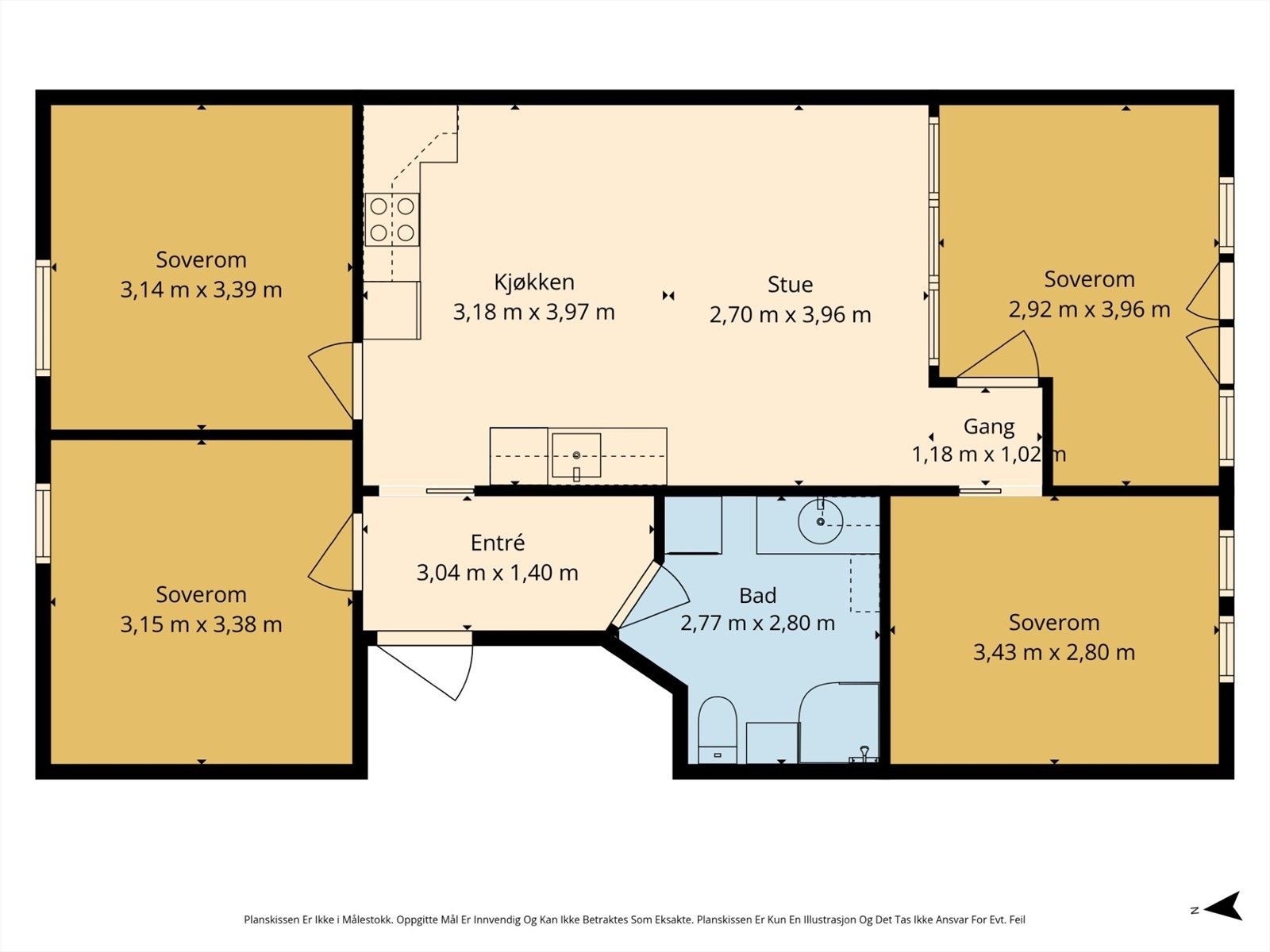 Plantegning (avvik kan forekomme) Galleribilde