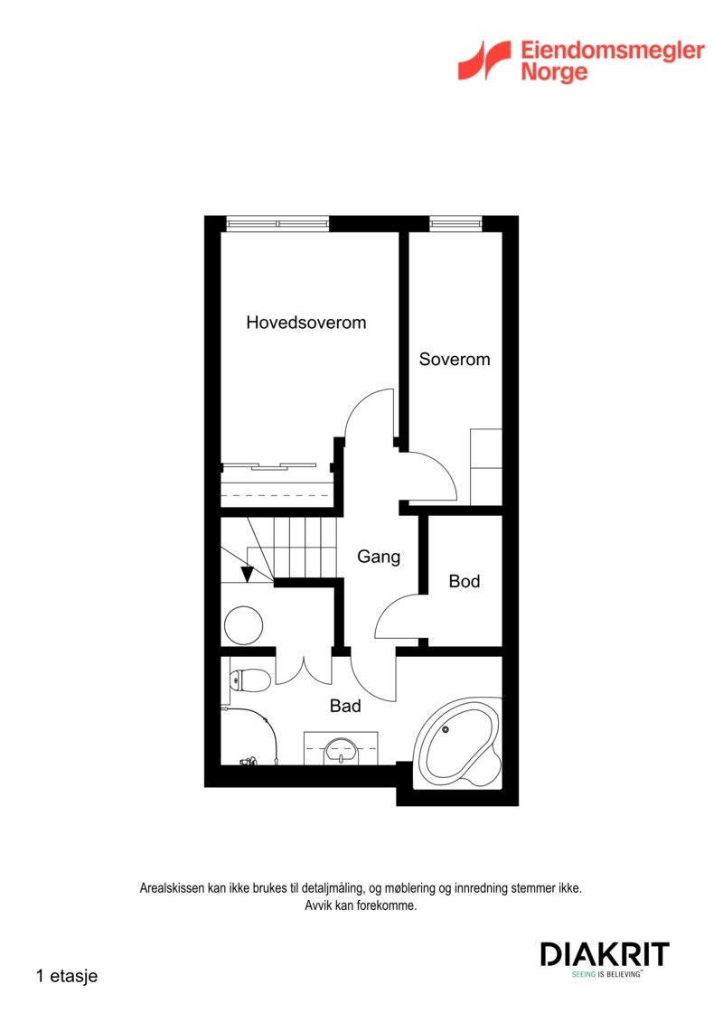 2D planskisse av underetasjen. Galleribilde