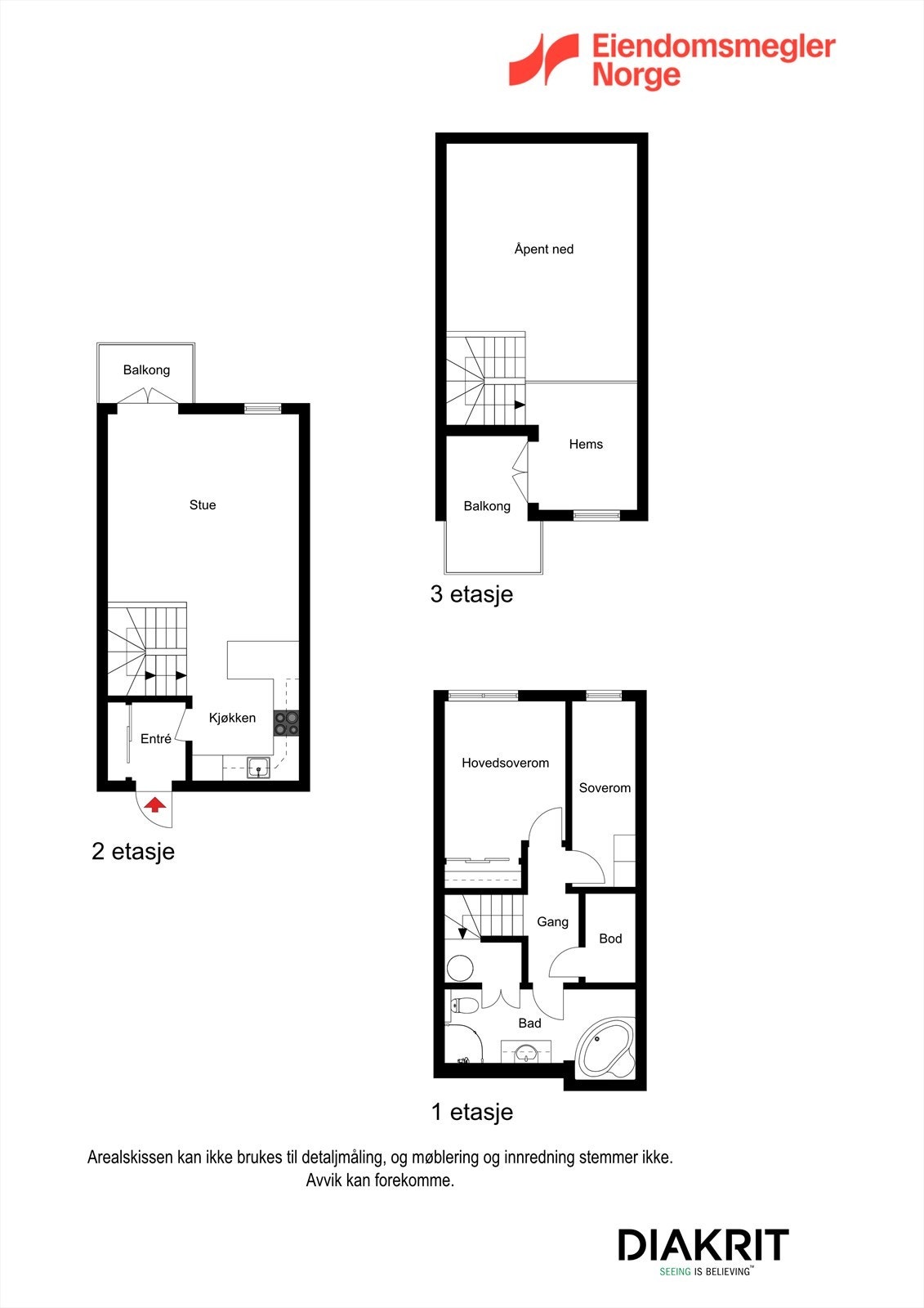 2D planskisse av leiligheten. Galleribilde