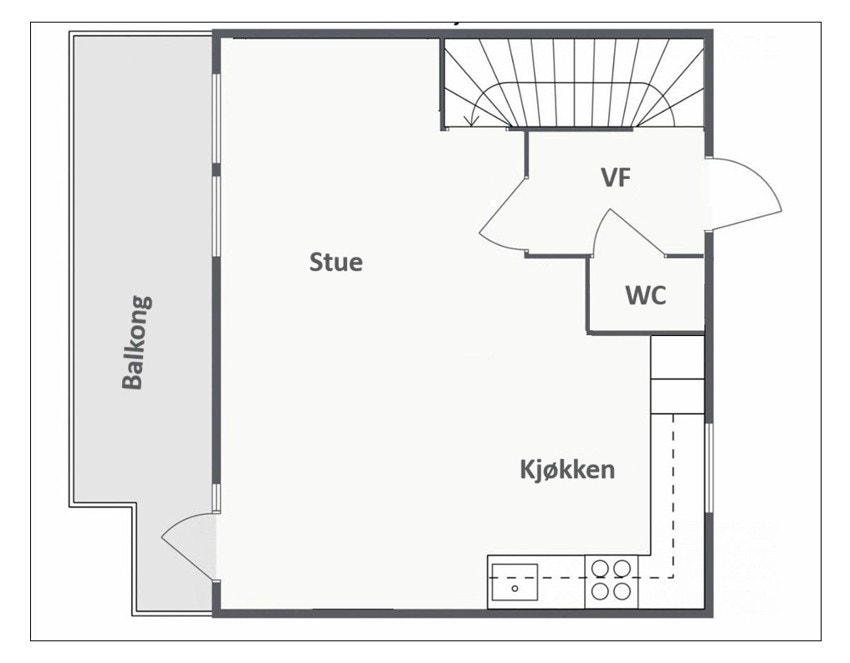Plantegning 1. etasje Galleribilde