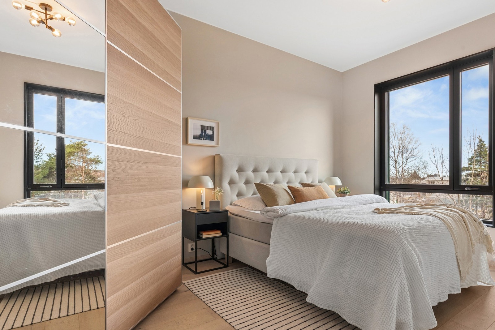 Leiligheten har tre soverom. Galleribilde