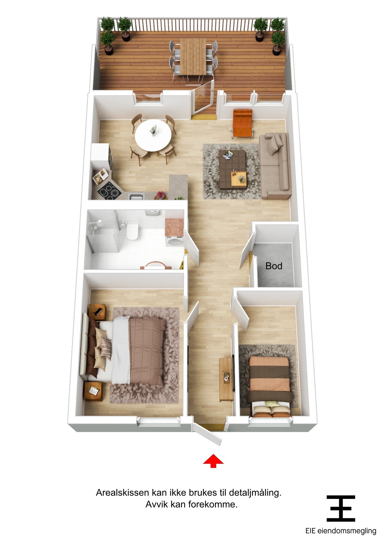 3D-plantegning. Galleribilde