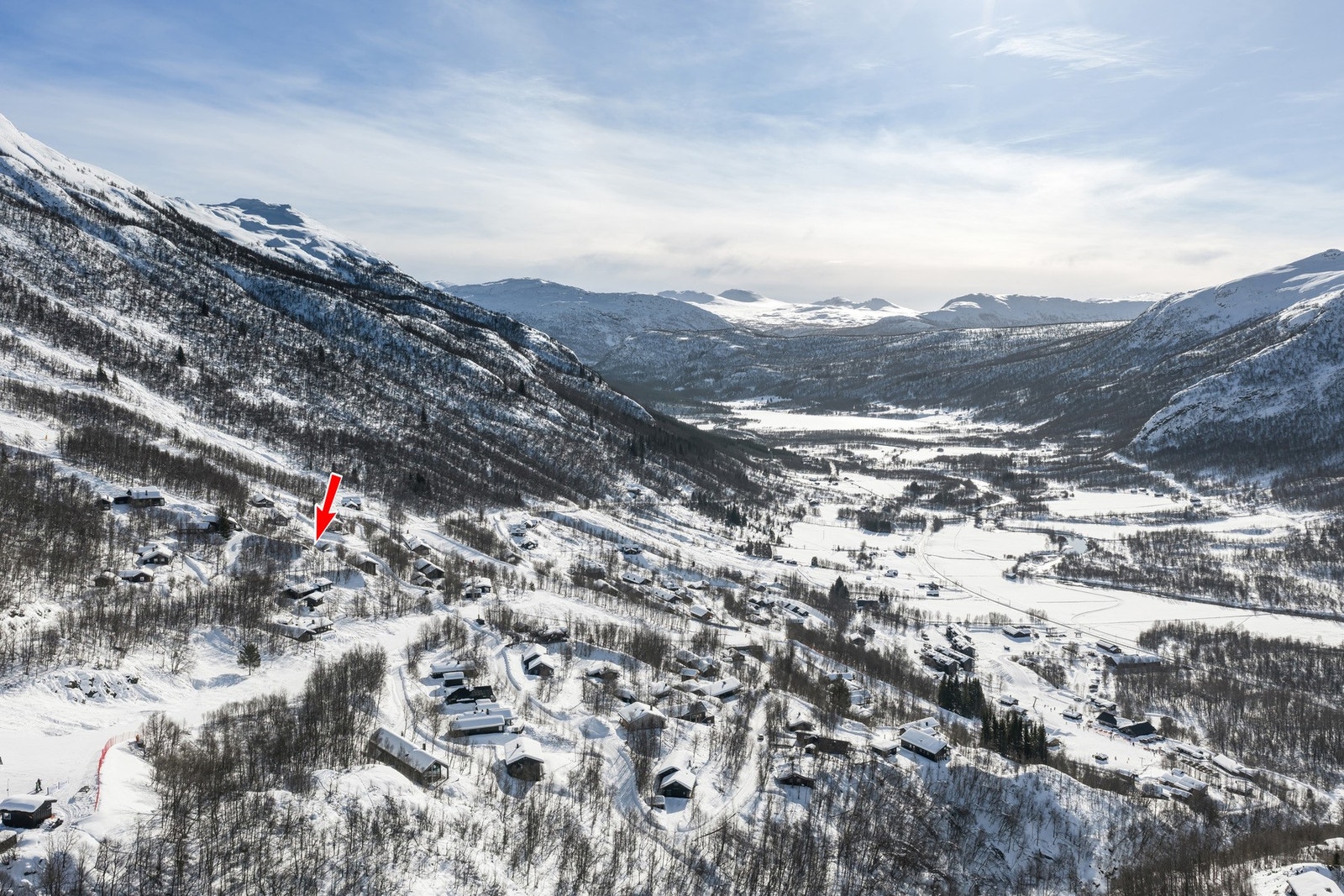 Tomtas plassering i Solheisen. Galleribilde