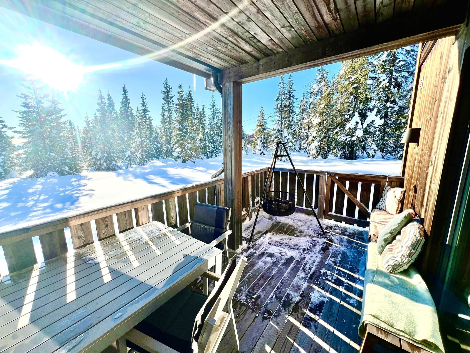 Herlige solforhold på terrassen. Galleribilde