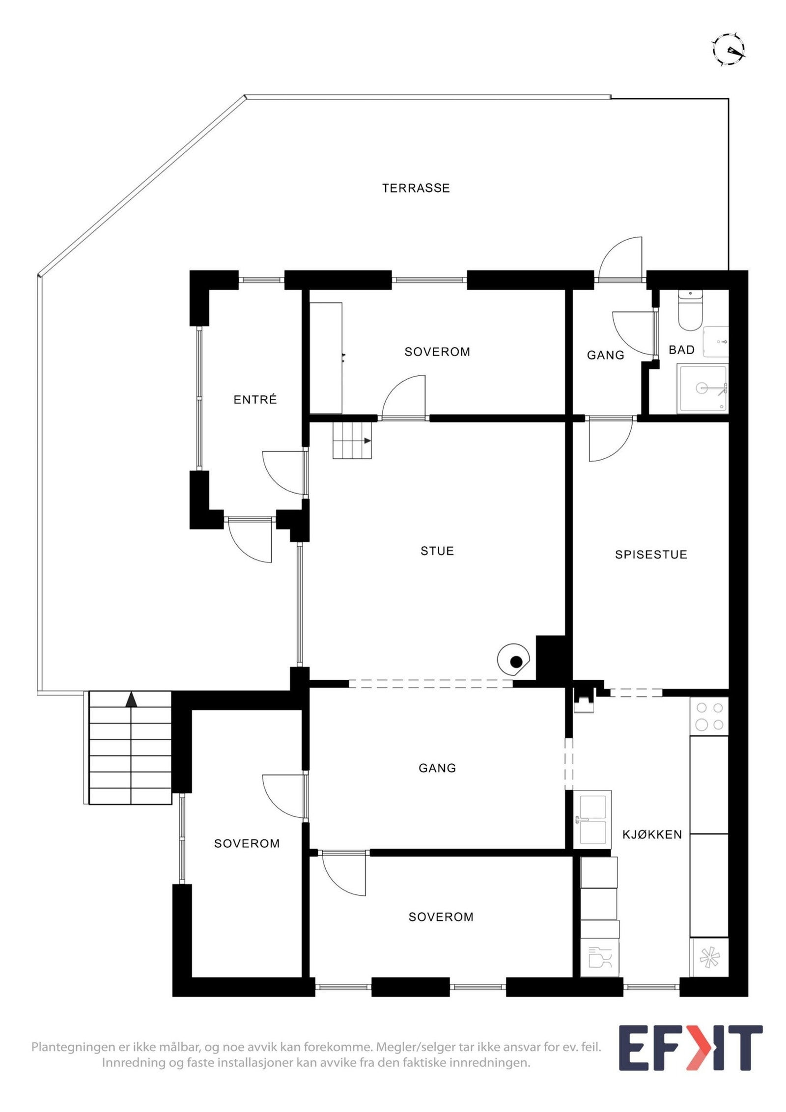 Plantegning 1.etasje Galleribilde
