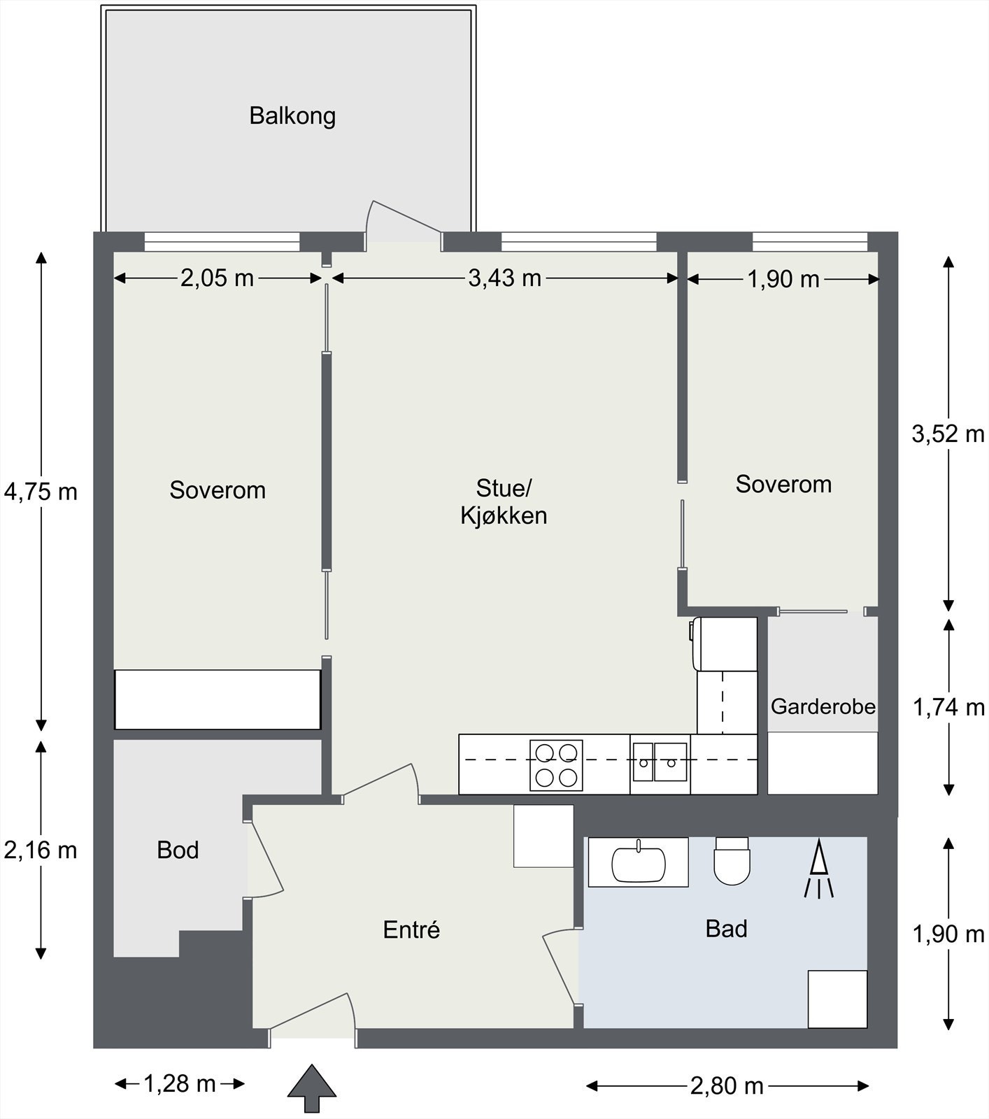 Plantegning. Galleribilde