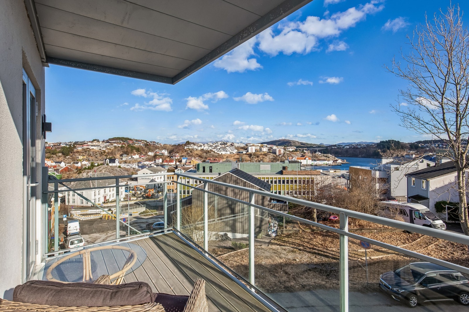 Flott utsikt fra balkongen Galleribilde