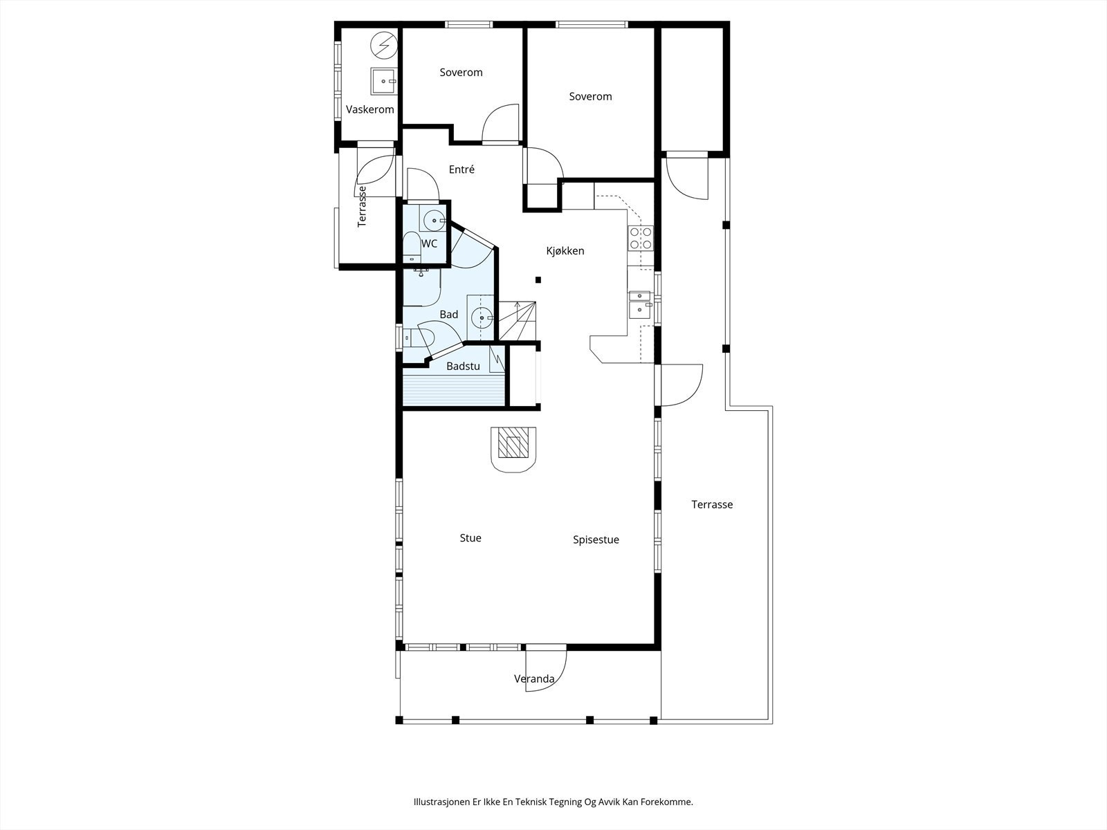 Plantegning 1. etasje Galleribilde