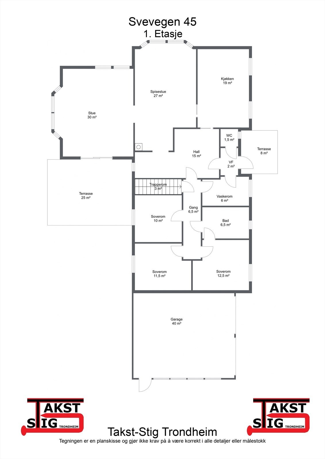 Planskisse 1. etasje Galleribilde