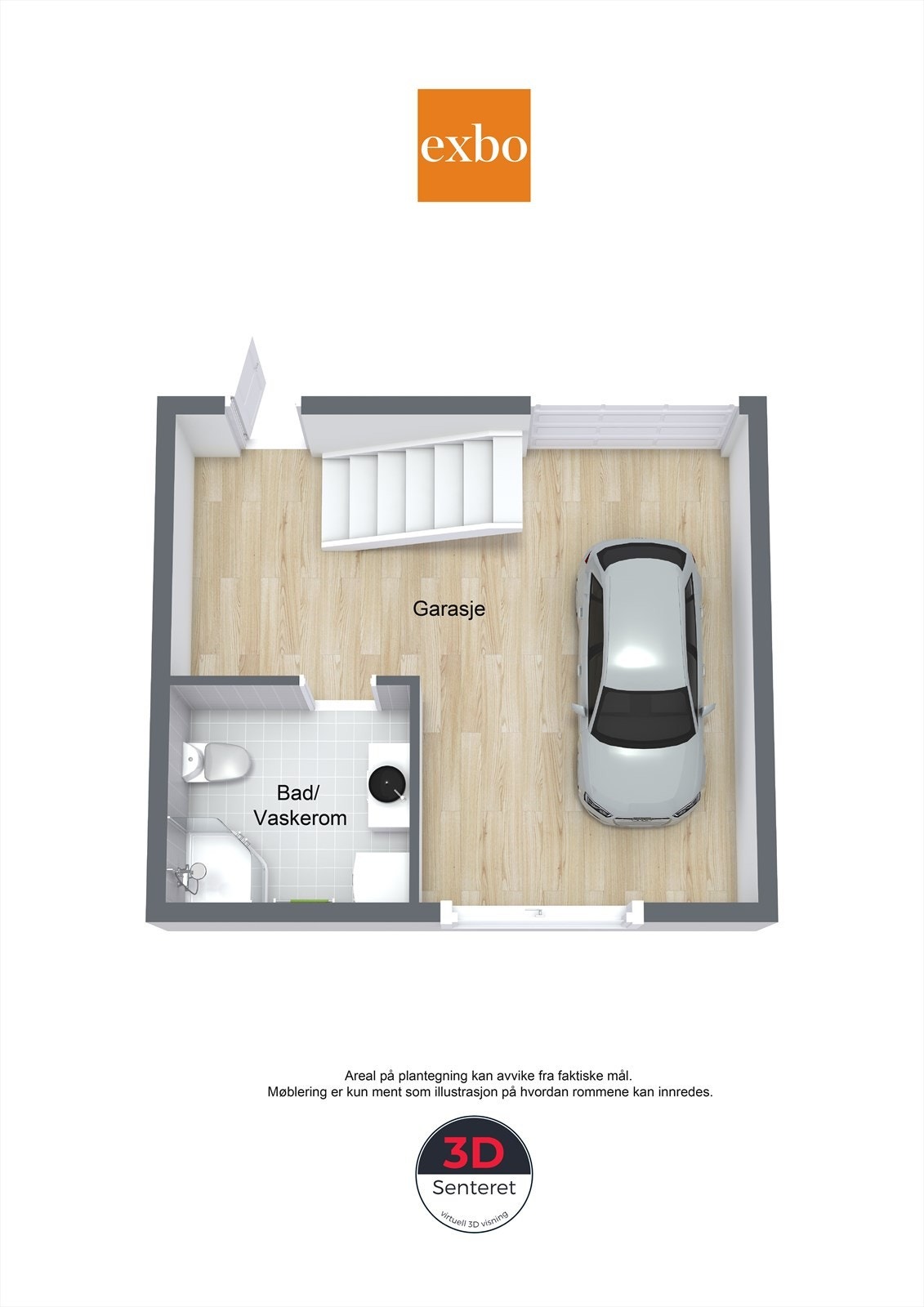 Plantegning første etasje garasje/løkhus Galleribilde