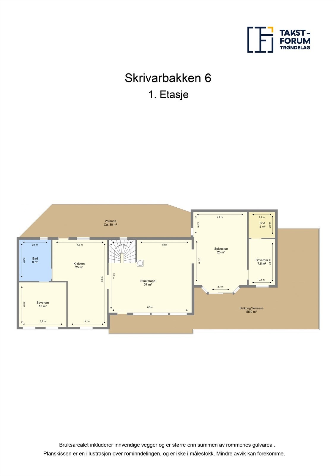 Planskisse - 1. etasje Galleribilde