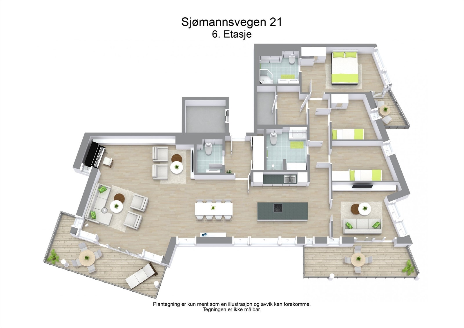 3 D plantegning Galleribilde