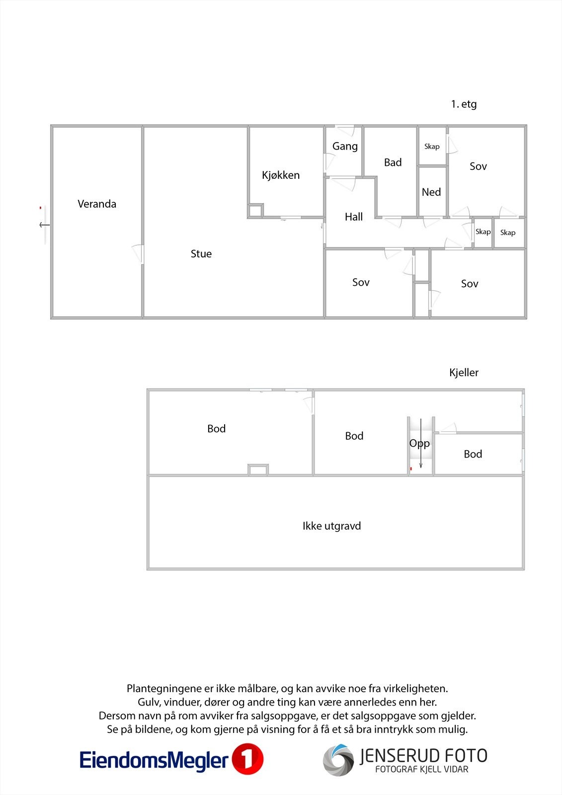 Plantegning Rosendalsvegen 24 Galleribilde