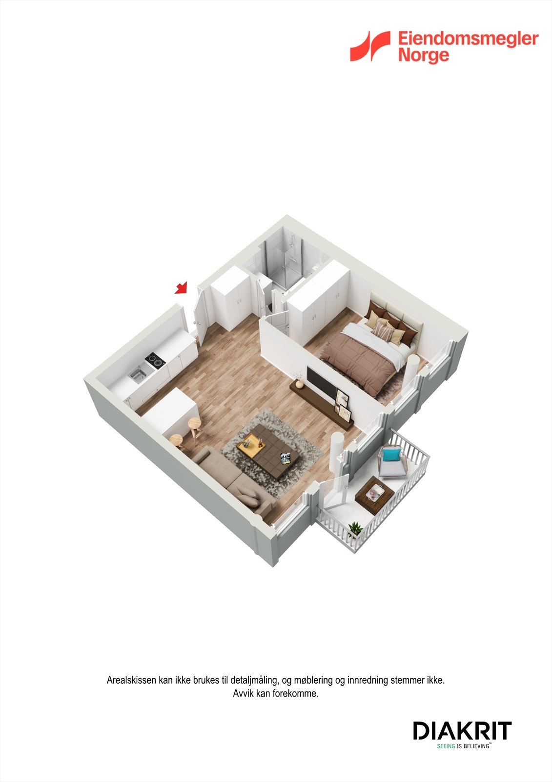 3D Plantegning Galleribilde