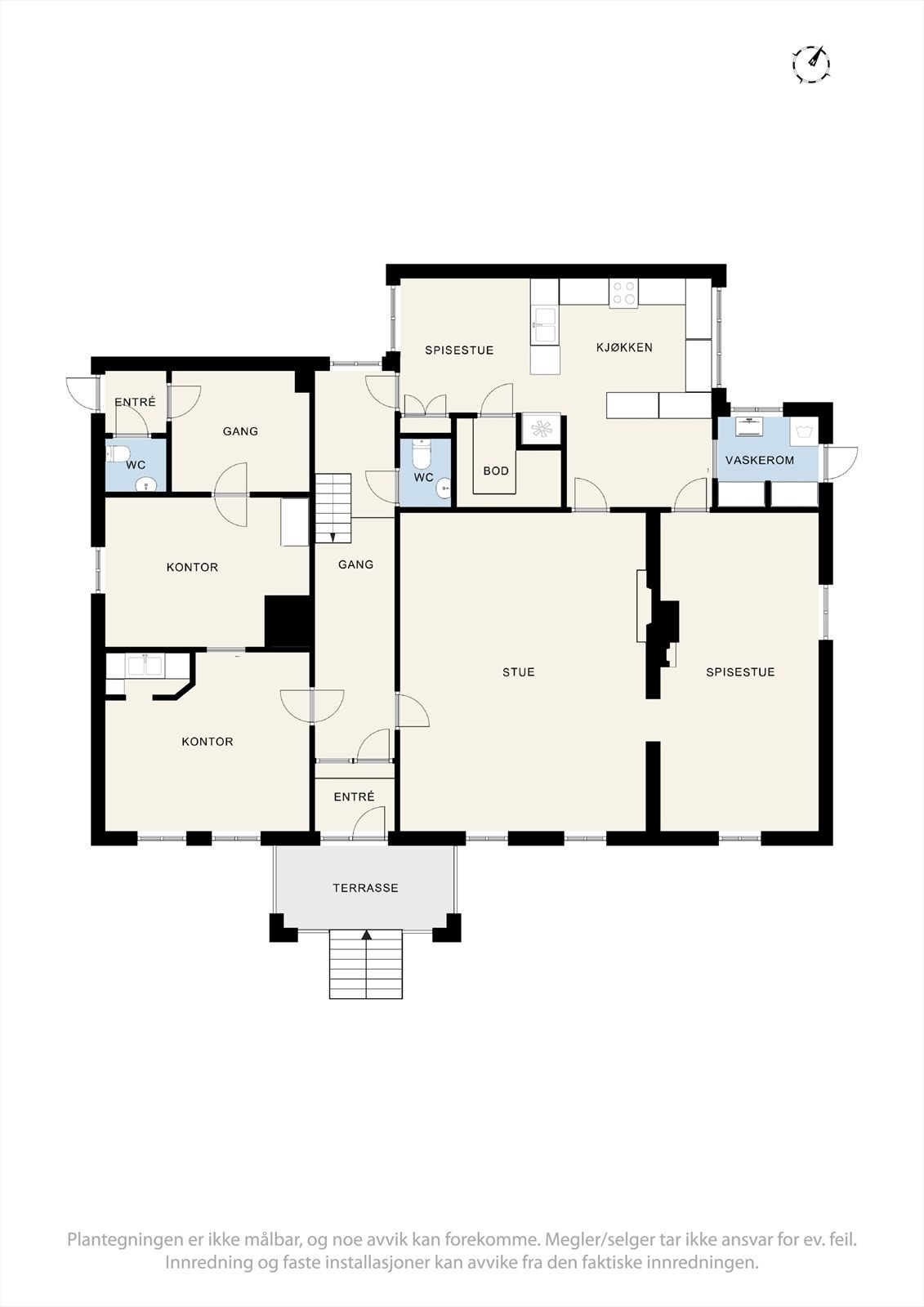 Plantegning 1. etasje Galleribilde