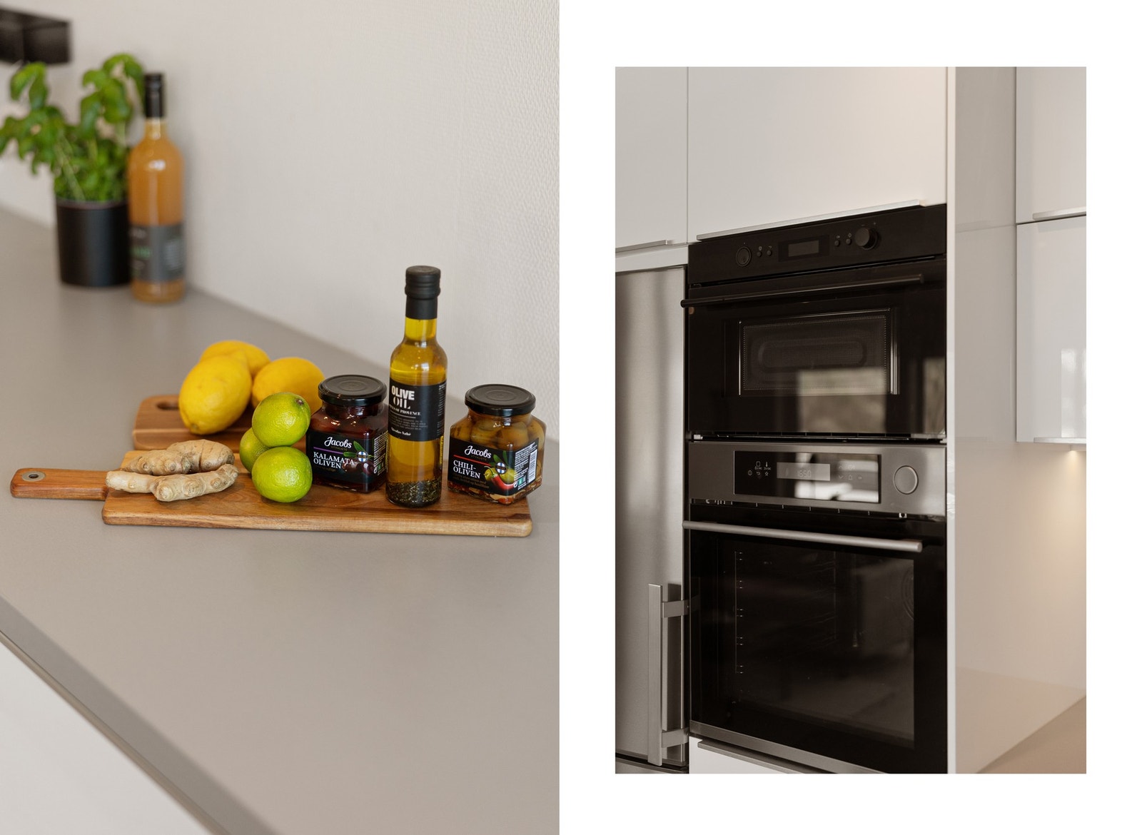 Integrert stekeovn, microbølgeovn, platetopp m/induksjon (78 cm) samt oppvaskmaskin. Galleribilde