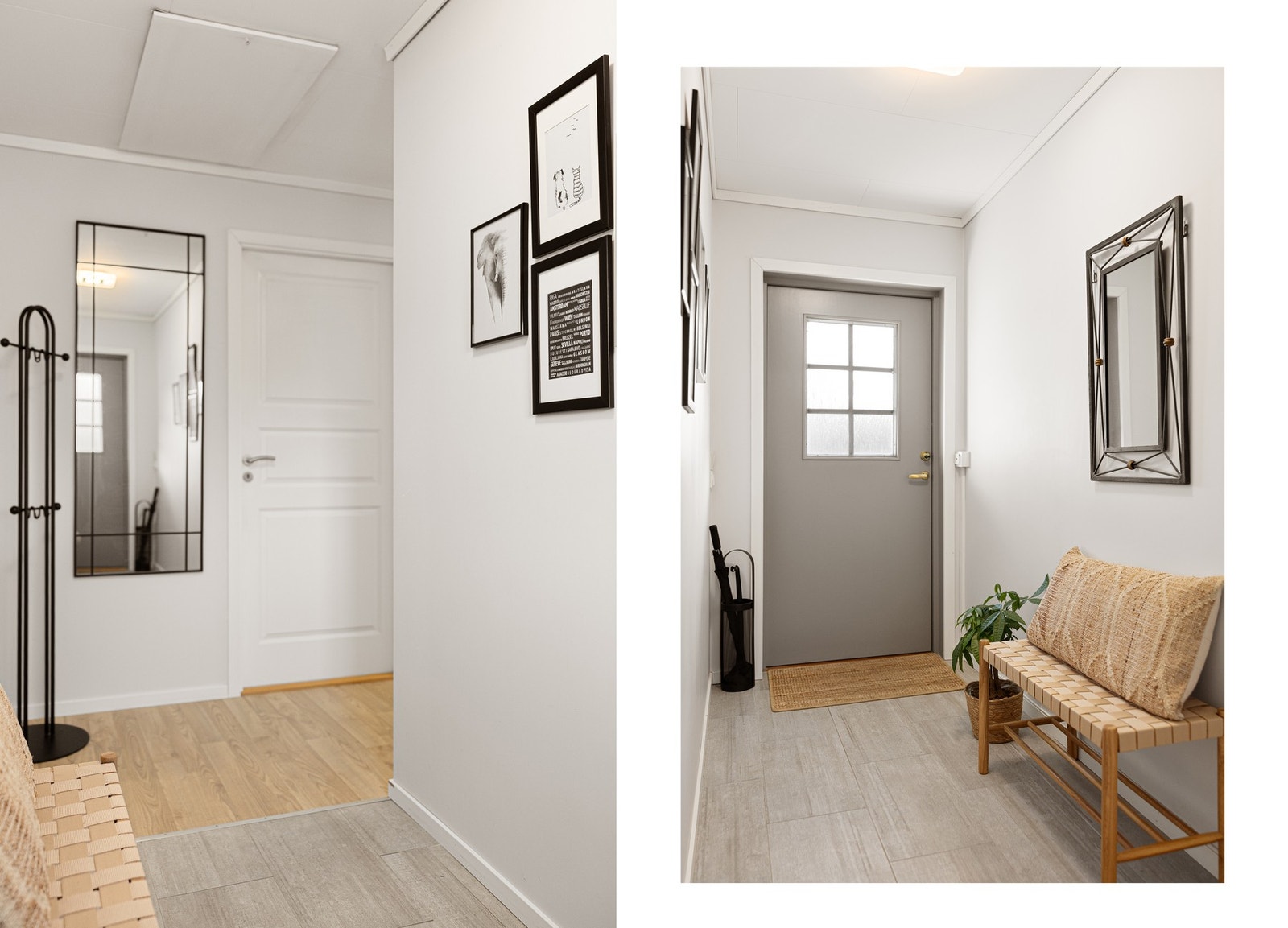 I gangen er det fin plass til oppheng av yttertøy og sko. Herfra er det også tilgang til loft med supre lagringsmuligheter. Galleribilde