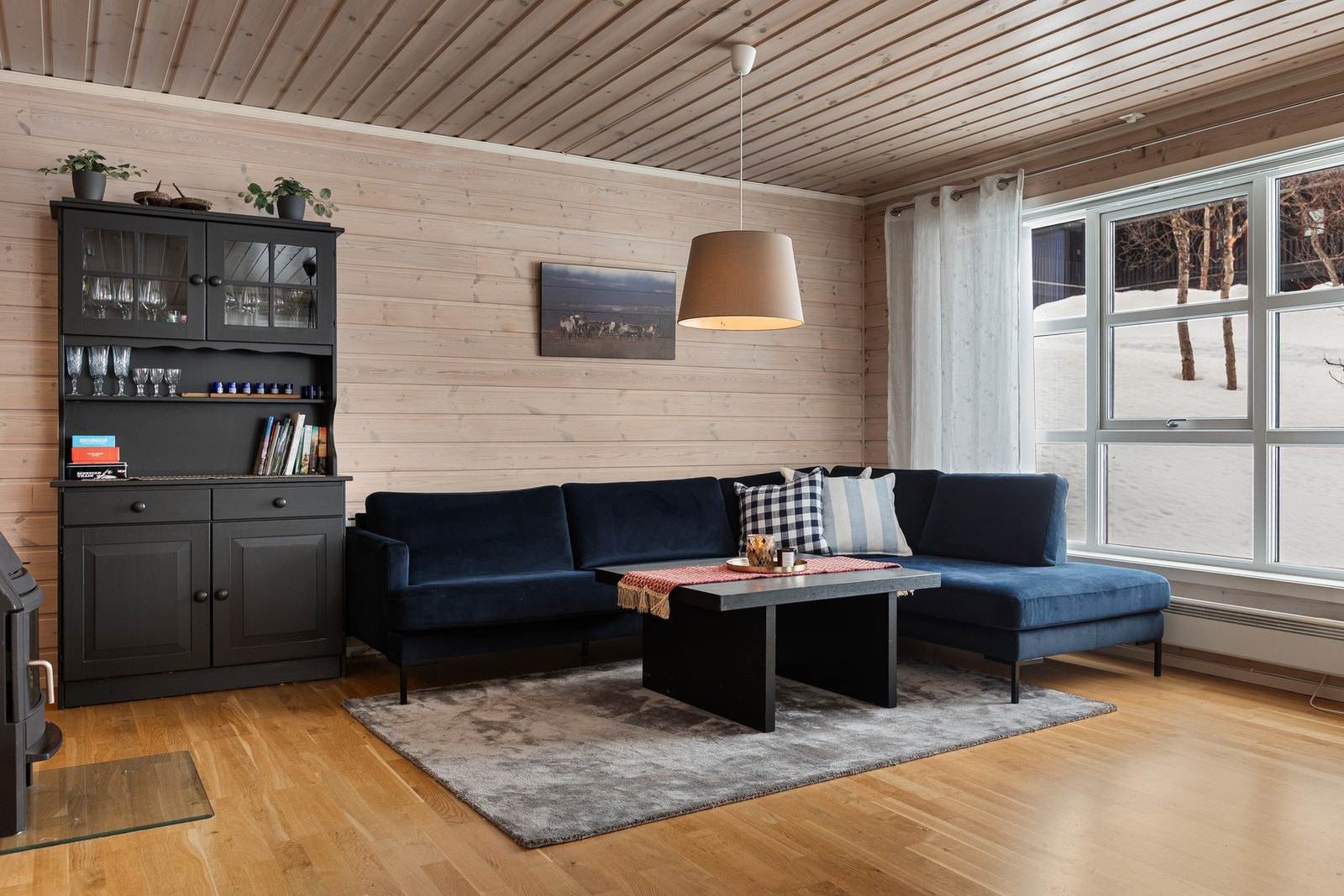 Romslig stue med utgang til terrasse Galleribilde