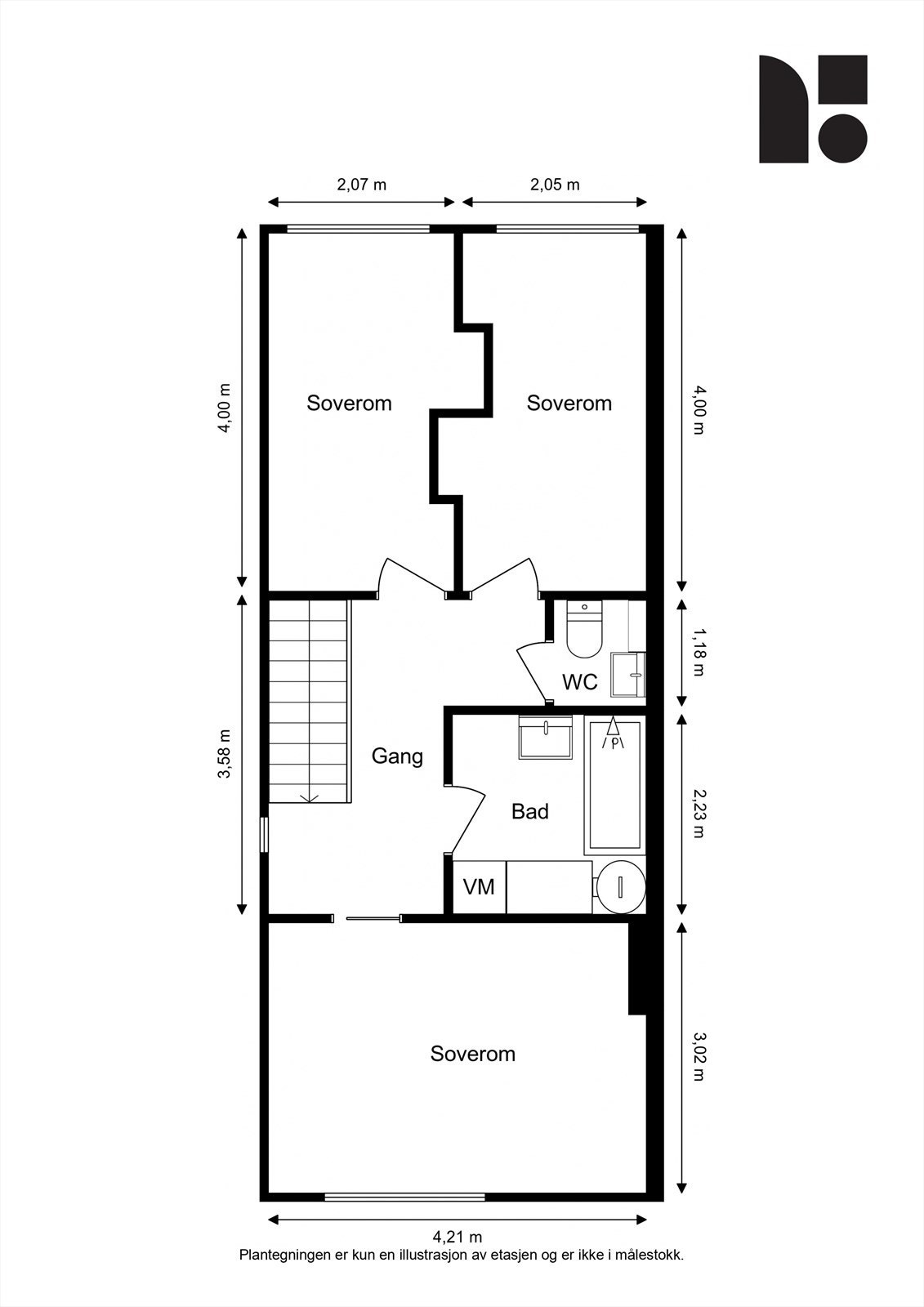 Plantegning 2. etasje. Galleribilde