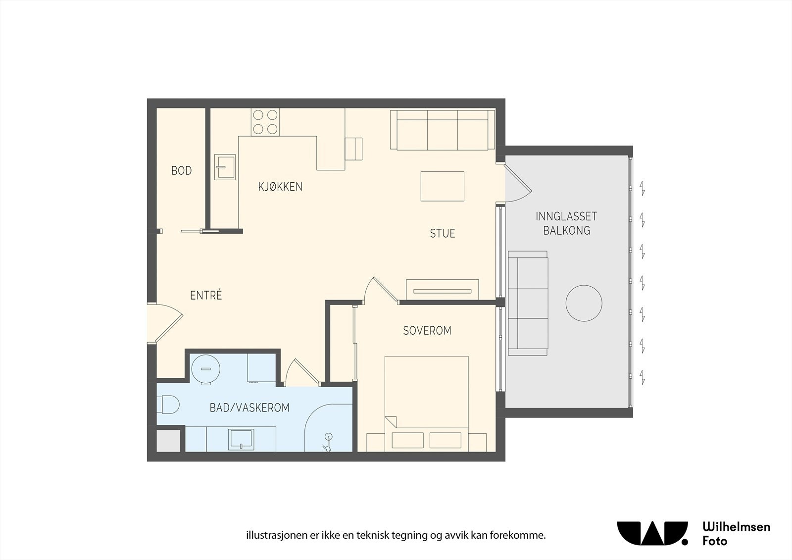 Plantegning: 4 etg. I tillegg medfølger det ekstern bod og carport. Galleribilde