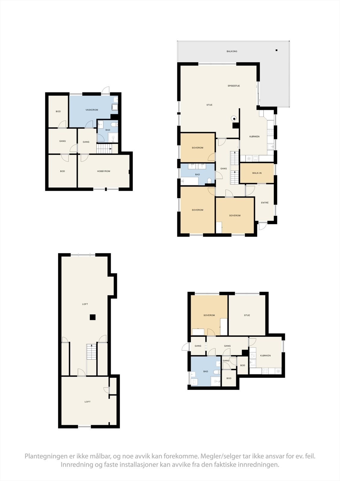 Boligen har et samlet bruksareal på 279 m², fordelt over tre etasjer. Galleribilde