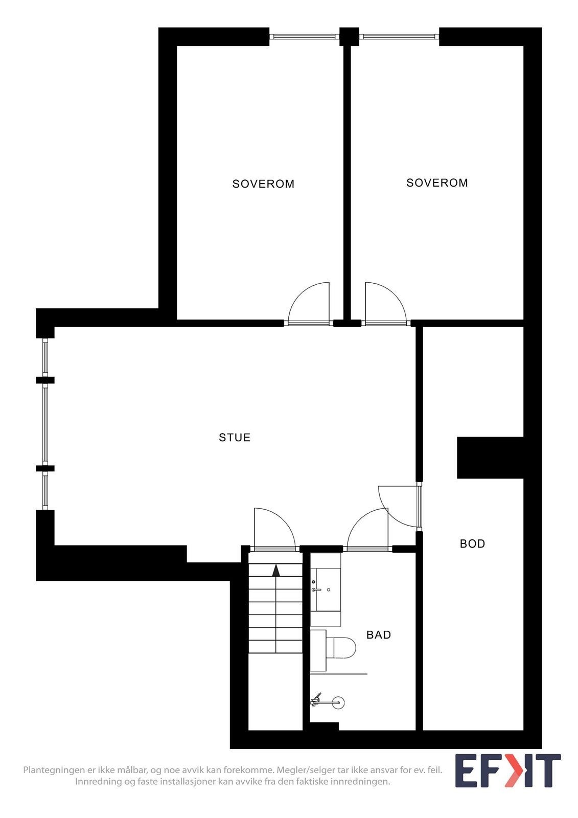 Plantegning loftsetasje. Galleribilde