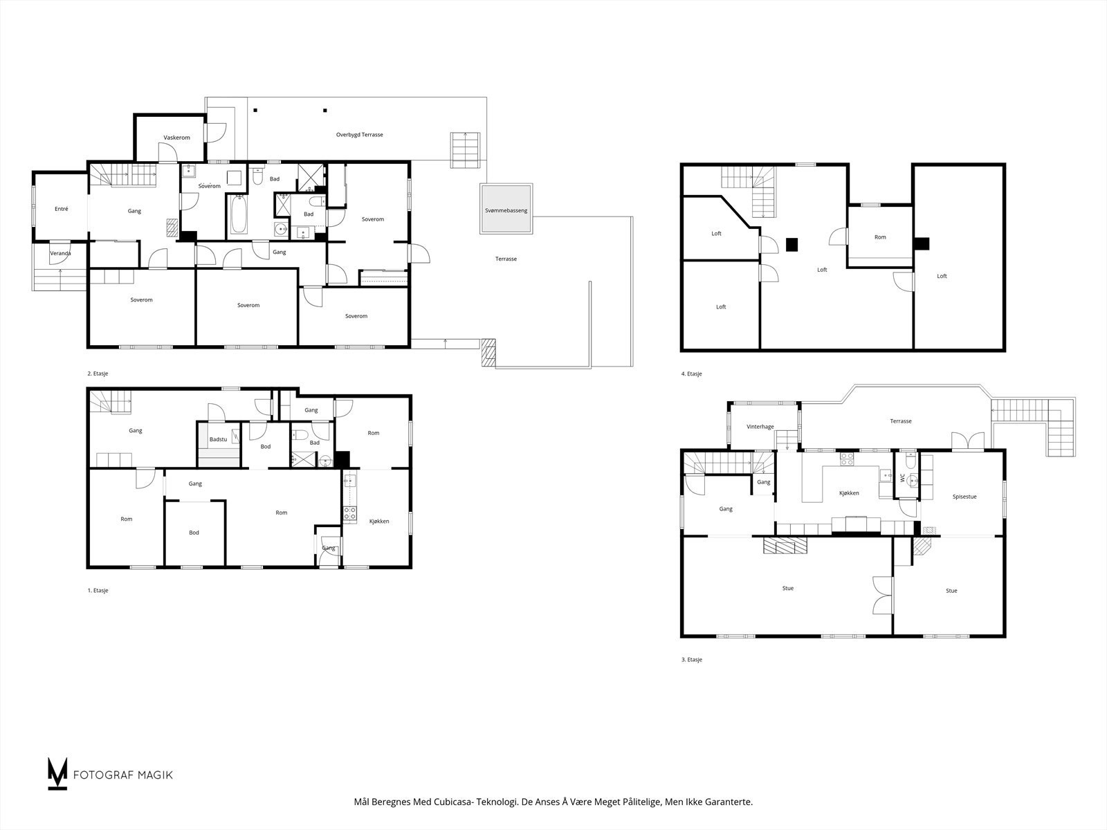 Plantegning alle plan Galleribilde