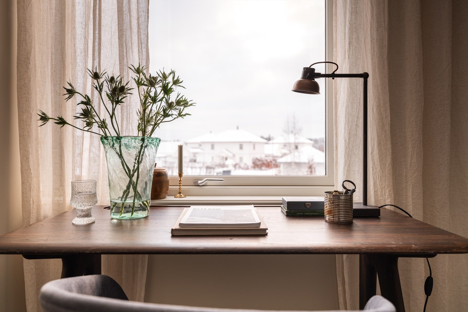 Fra andre etasje er det fint utsyn over nabolaget. Galleribilde