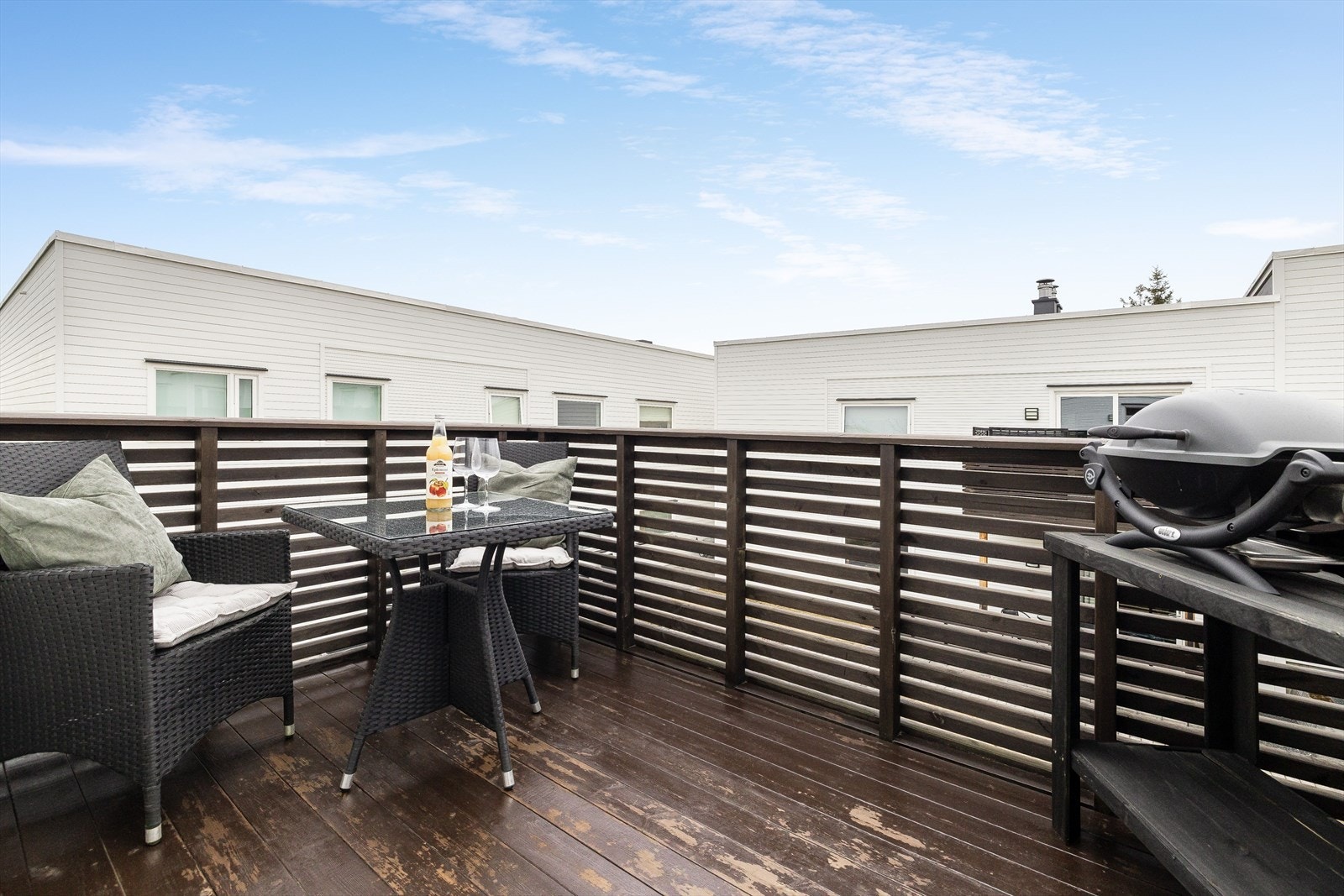 Denne balkongen er også på ca. 6 m² og vender mot nord. Perfekt til for eksempel grilling. Galleribilde