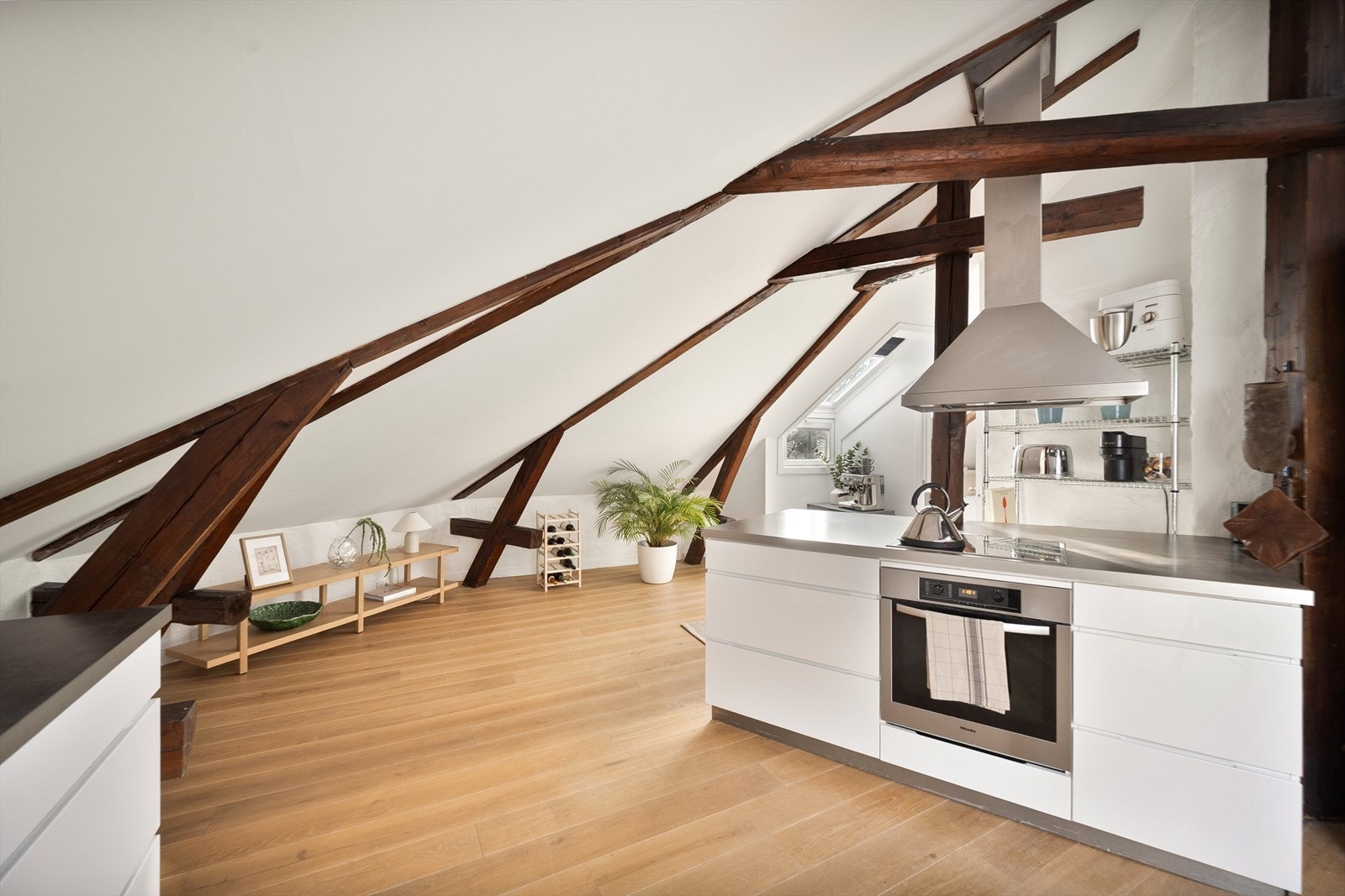 Gulvarealet i leiligheten er på hele 134 kvm. Galleribilde