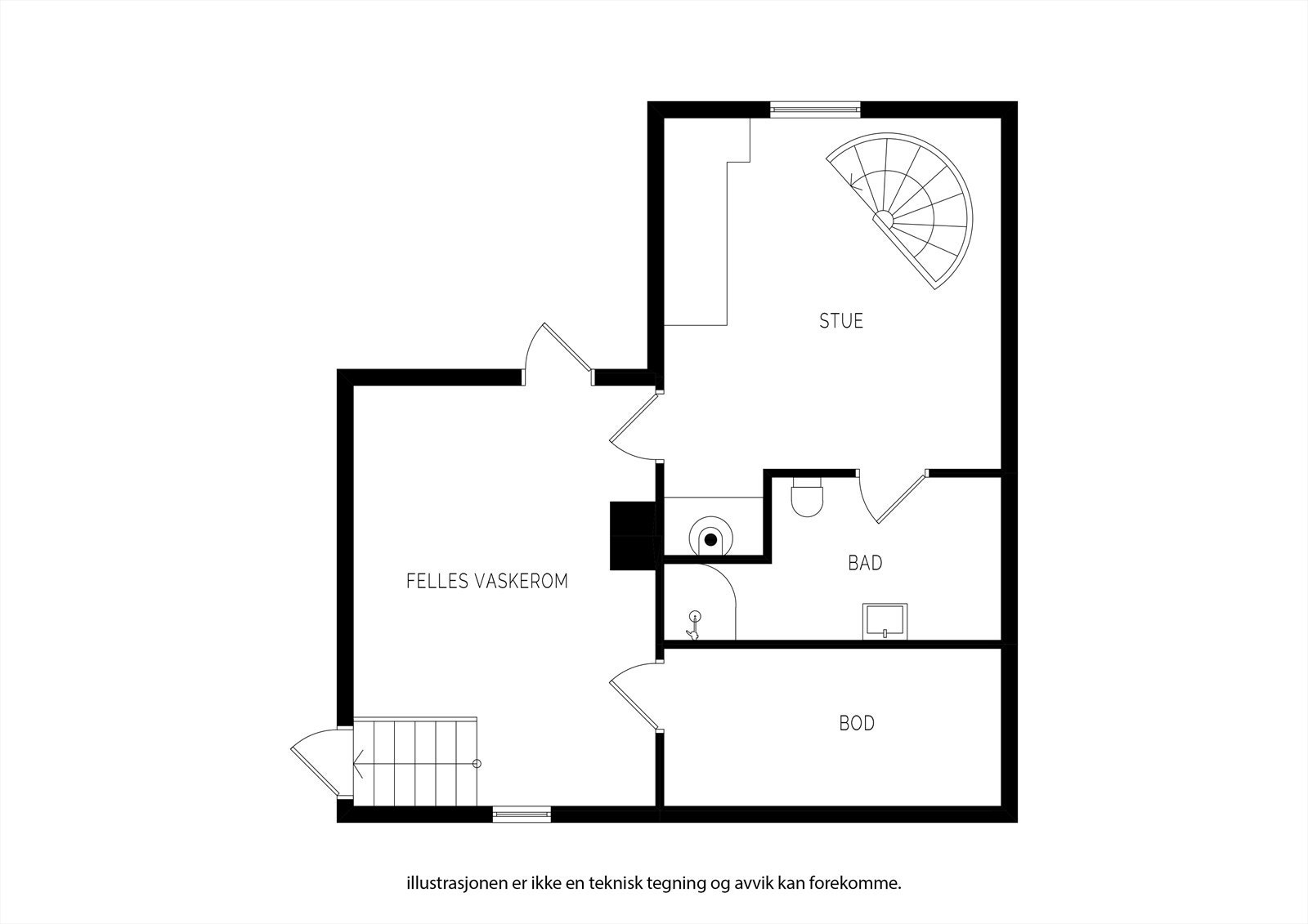 Planskisse U. etasje Galleribilde