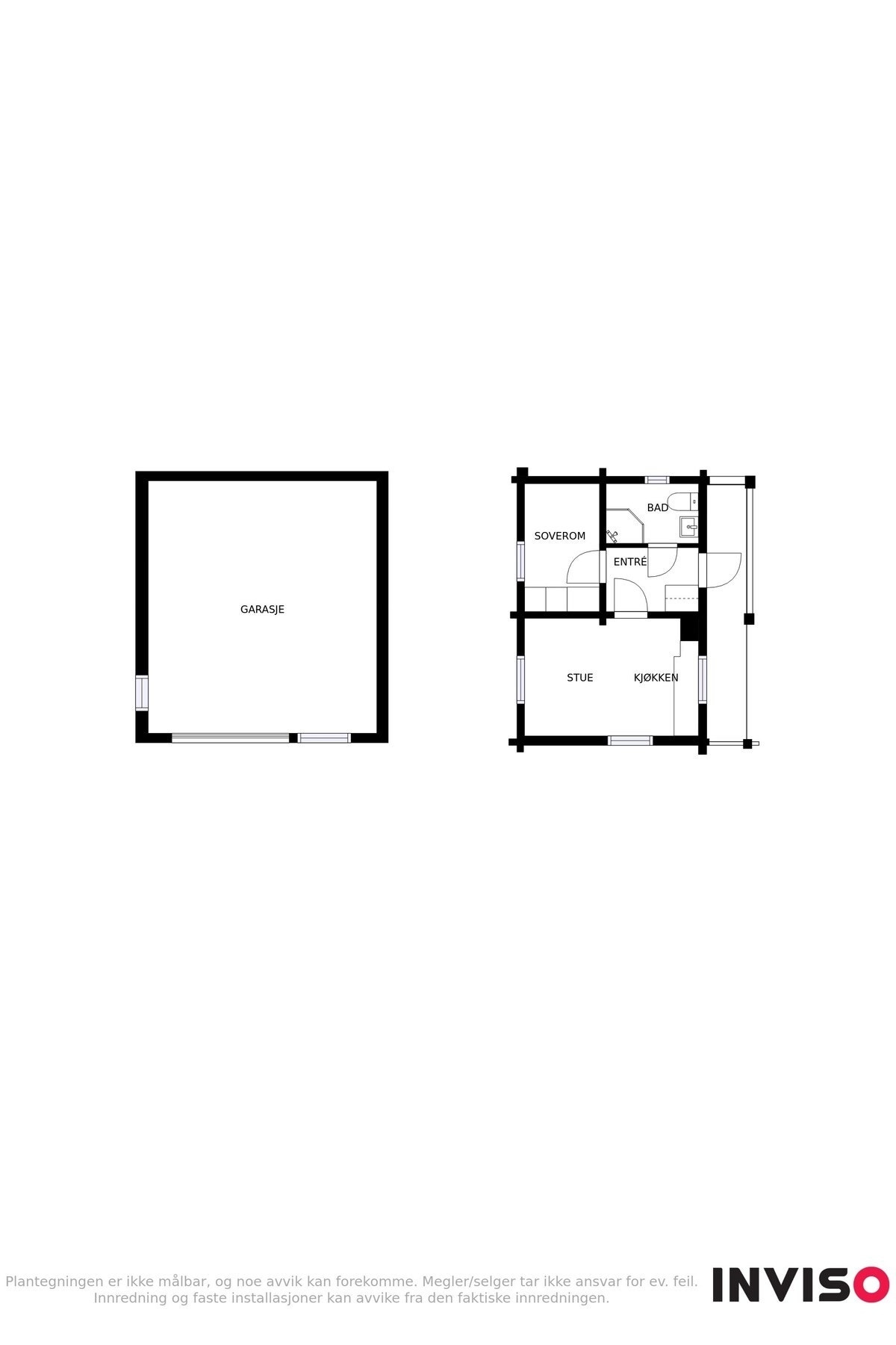 Plantegning anneks og garasje Galleribilde