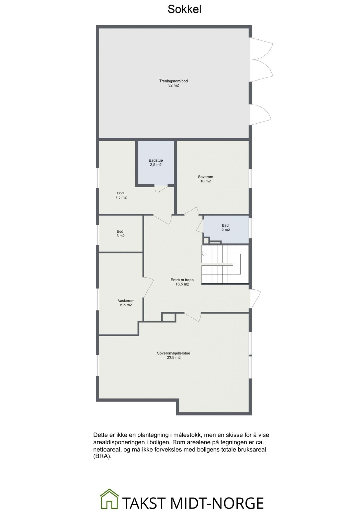 Planskisse sokkel. Galleribilde