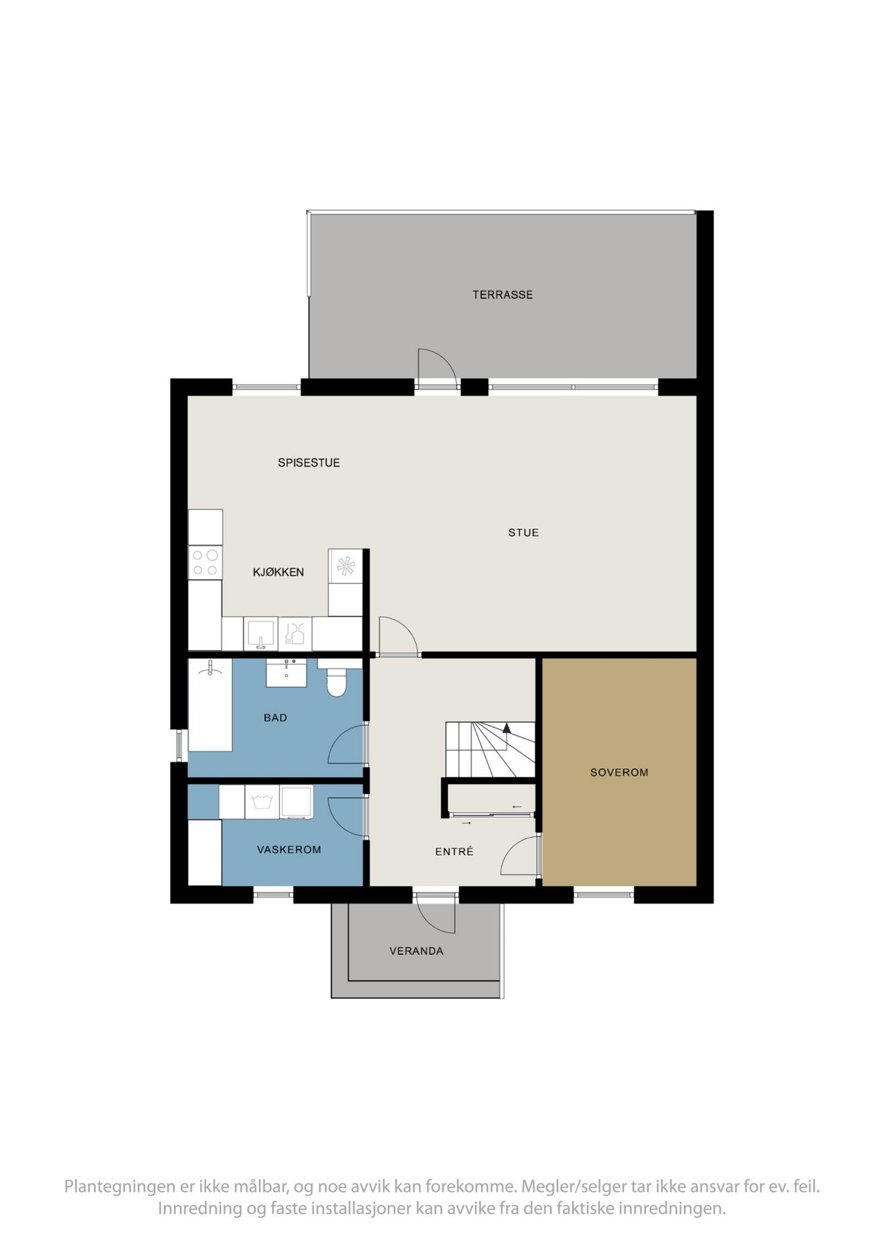 Planskisse over hovedetasjen. Galleribilde