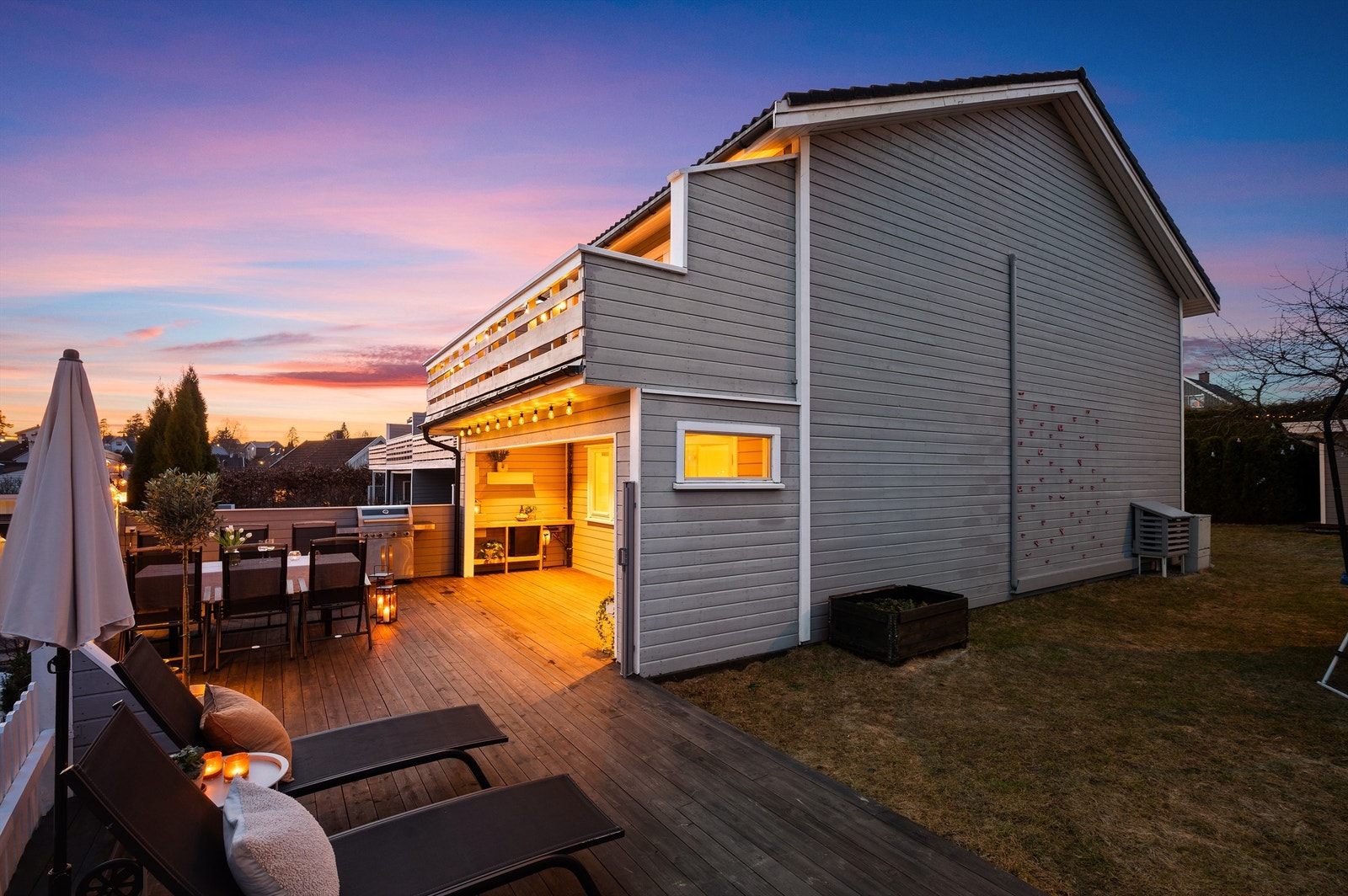 Rolig og trygt nabolag med lite trafikk - perfekt for rolige kvelder på terrassen. Galleribilde