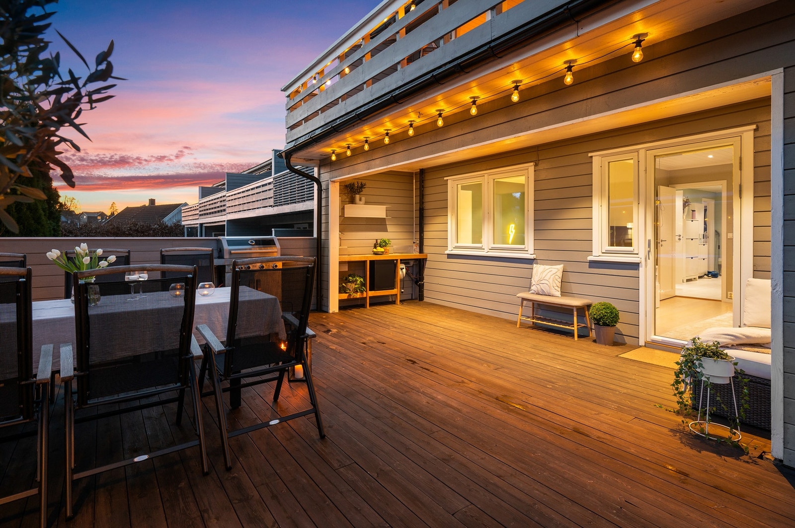 Her kan sene sommerkvelder nytes i eget hjem. Galleribilde