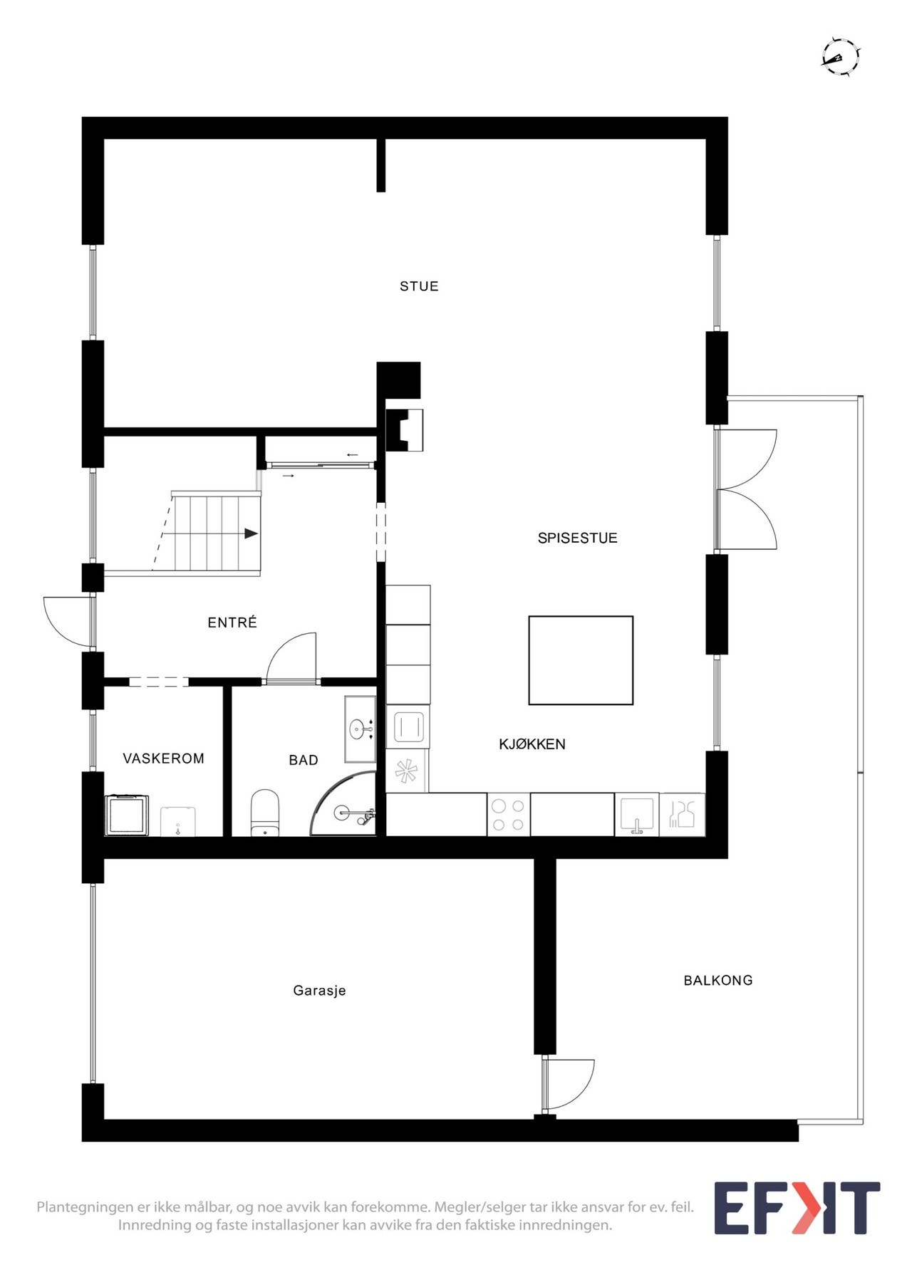 Plantegning hovedetasje. Galleribilde