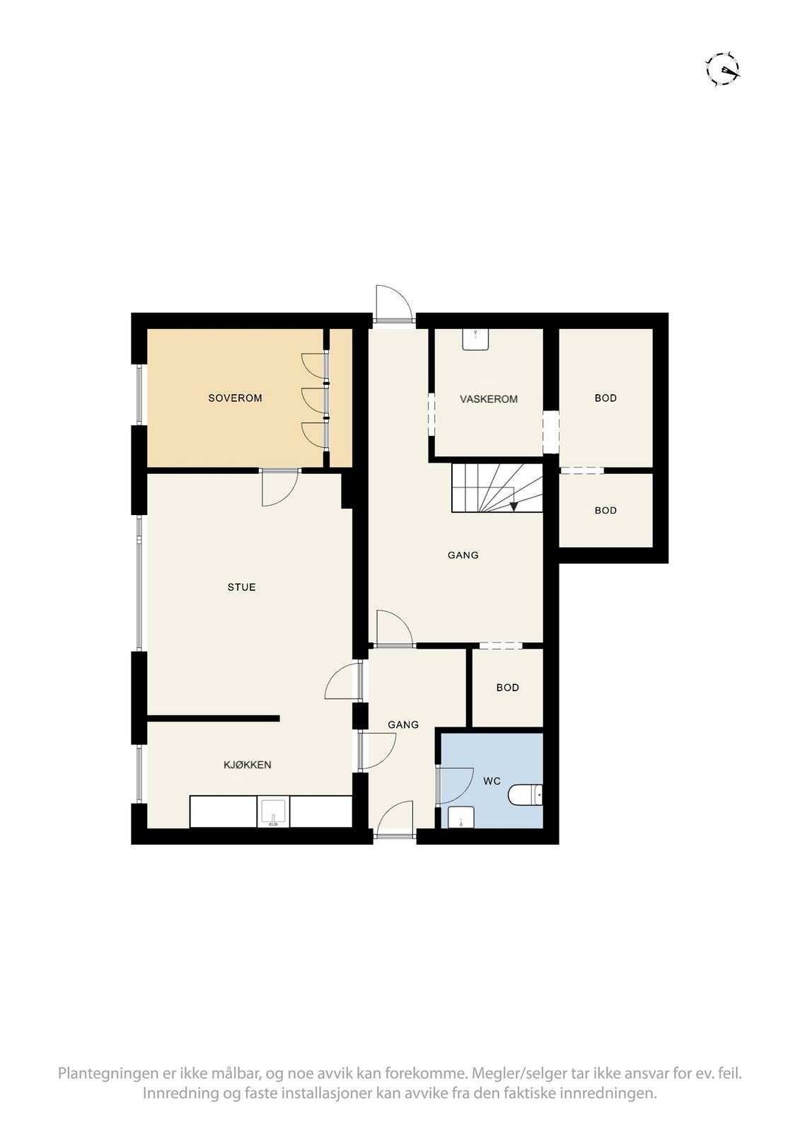 Plantegning u. etg. Galleribilde