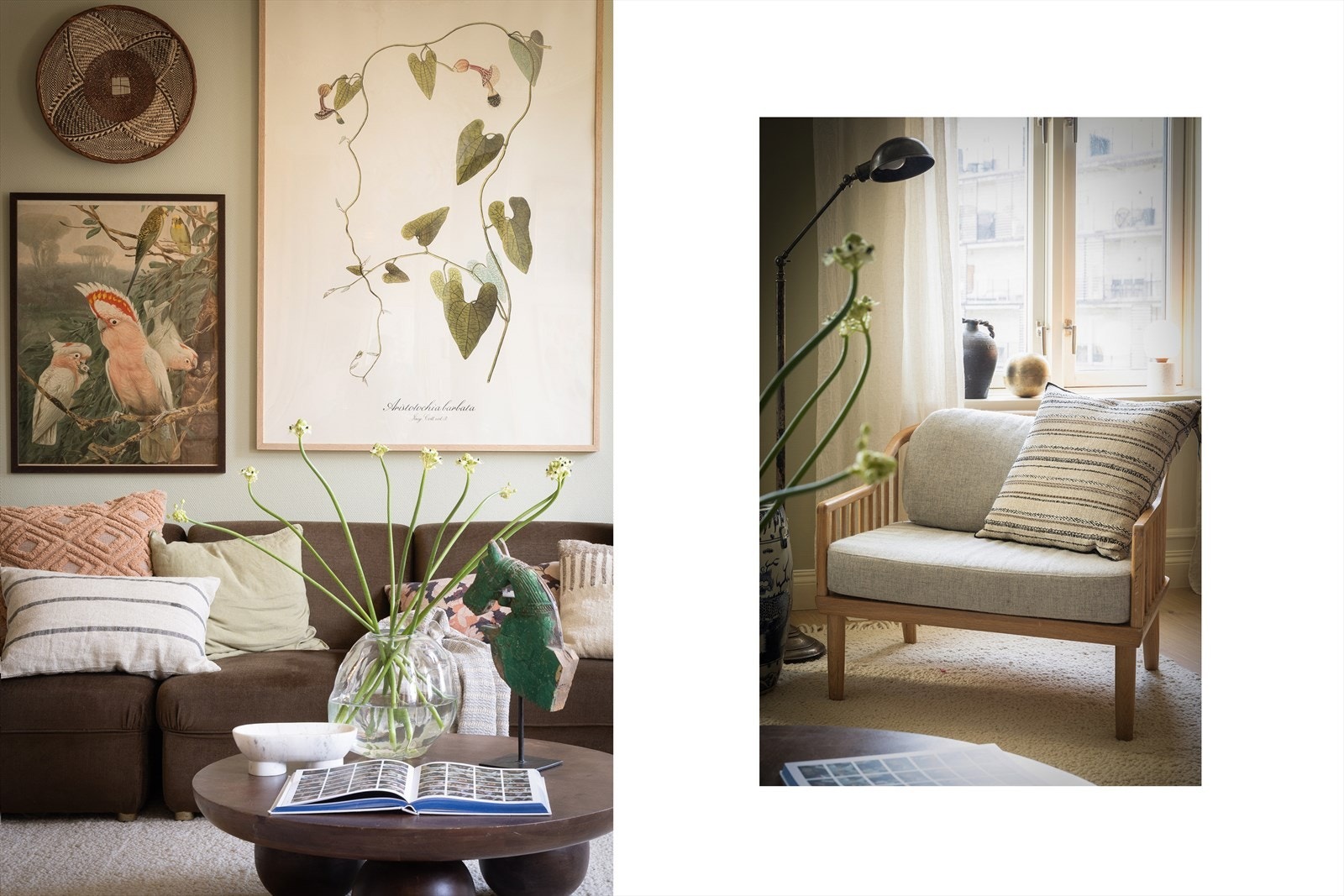 Det er tidstypiske, dype vindusposter som passer perfekt for planter og dekor. Galleribilde