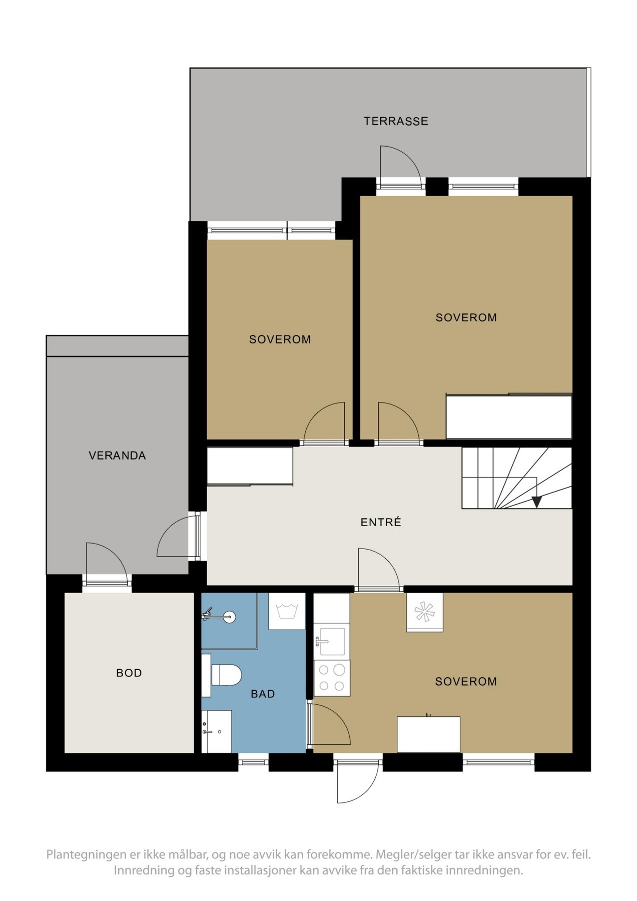 Planskisse over 1.etasje. Galleribilde