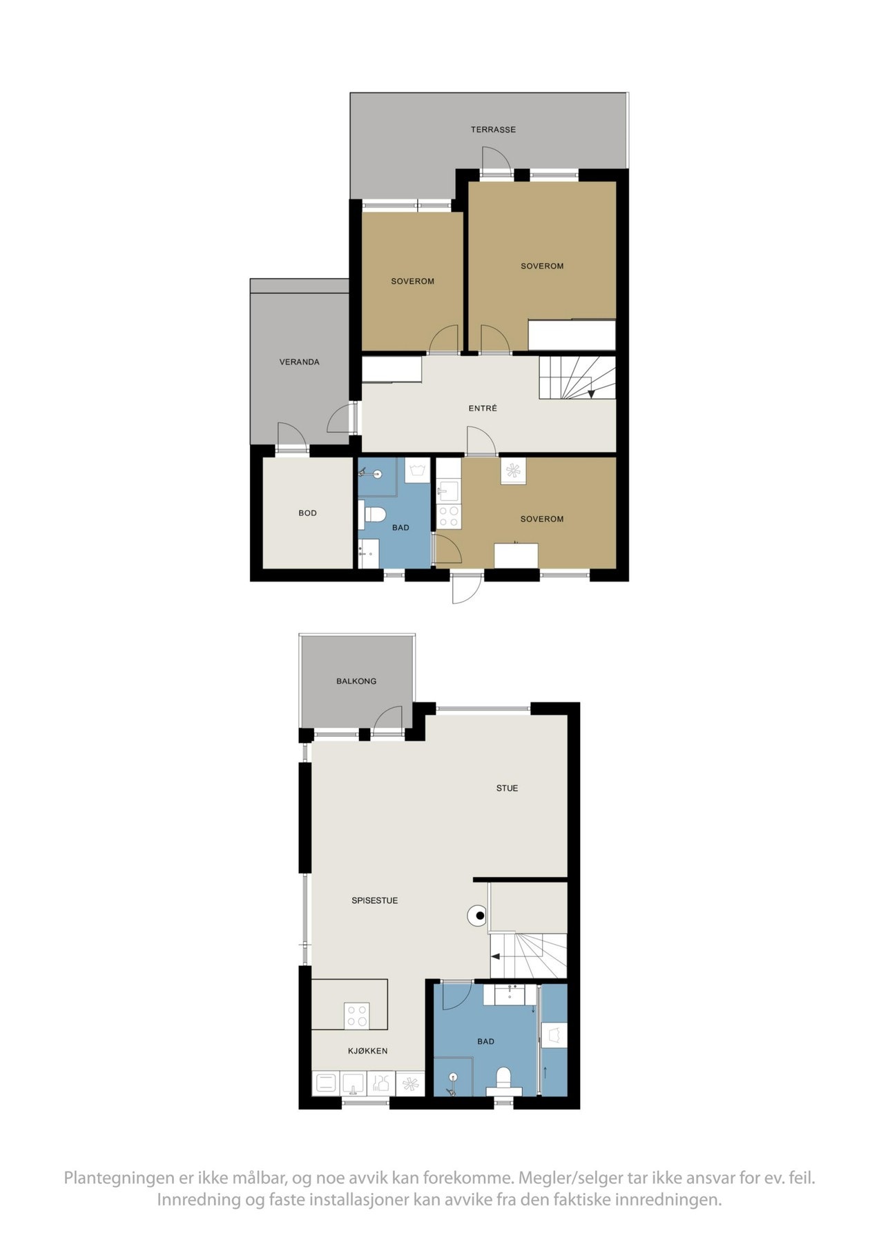 Planskisser over boligen. Galleribilde