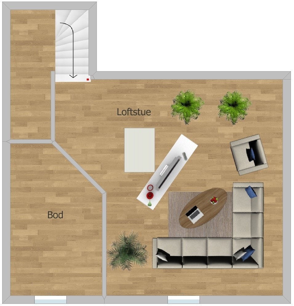 Planløsning Loft Galleribilde