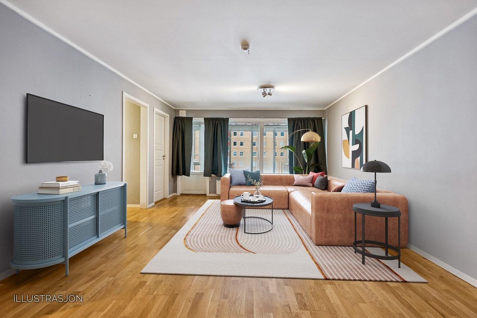 Leiligheten er oppgradert og fremstår moderne. Galleribilde
