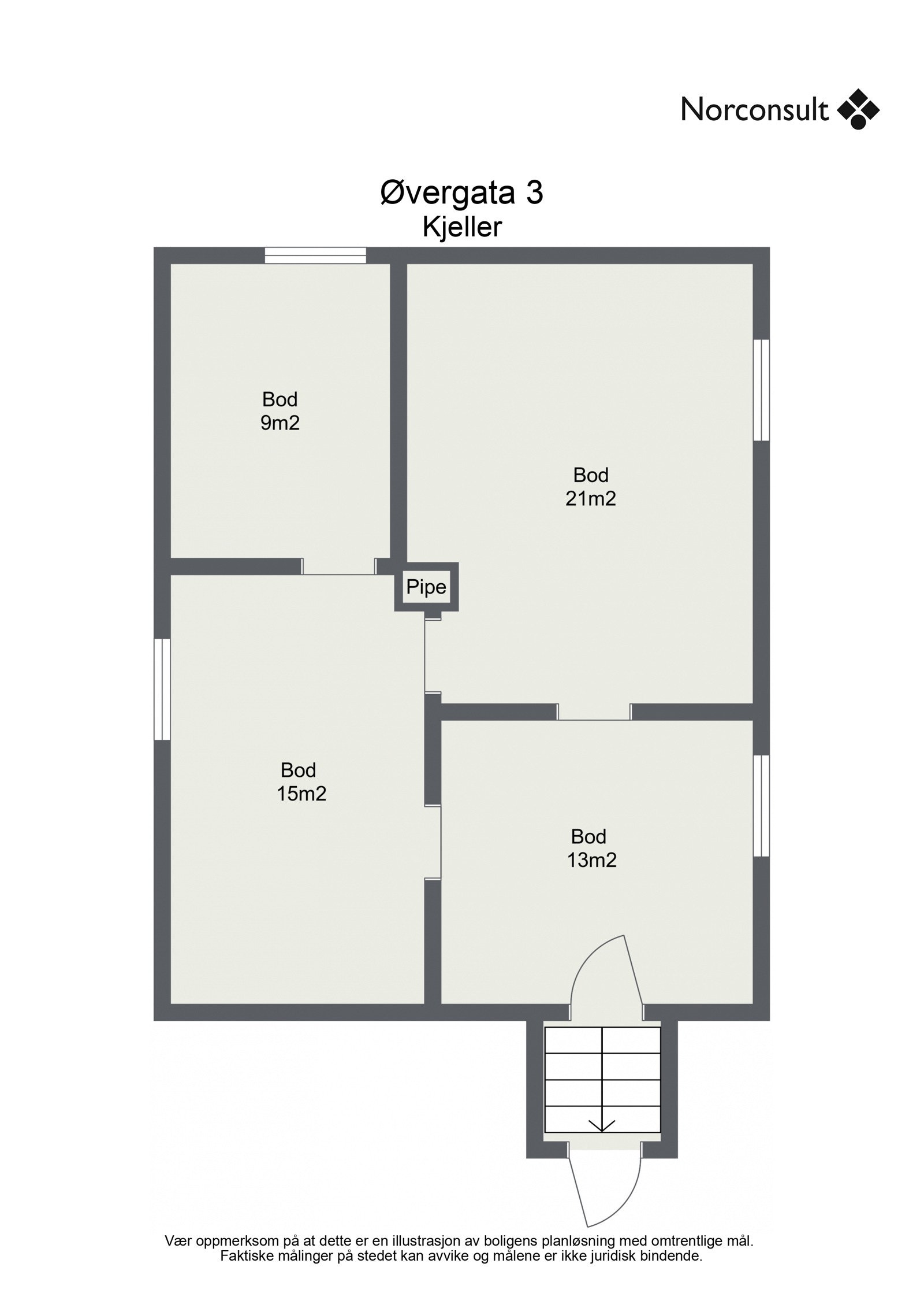 Planskisse kjeller Galleribilde