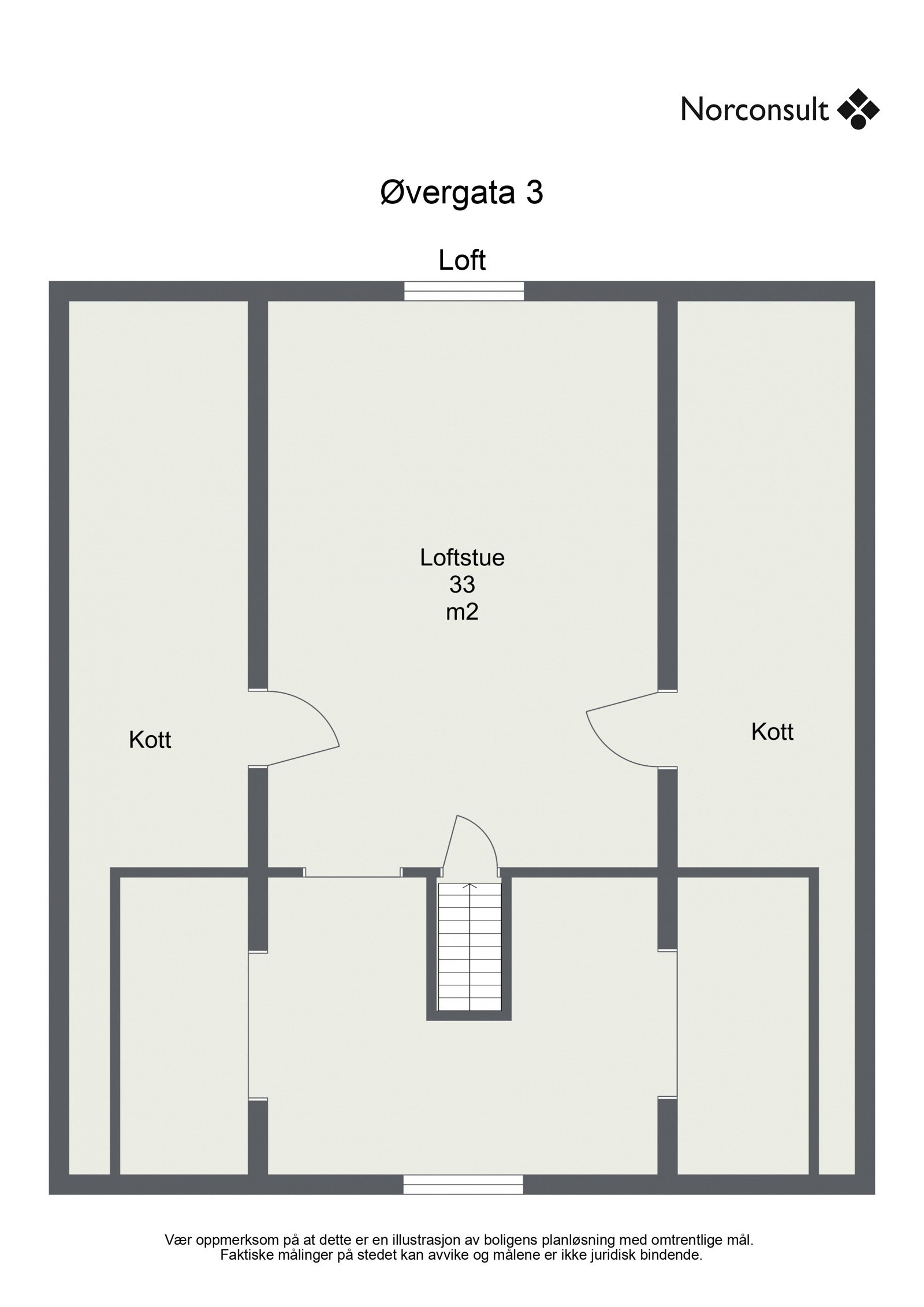 Planskisse loftetasje Galleribilde